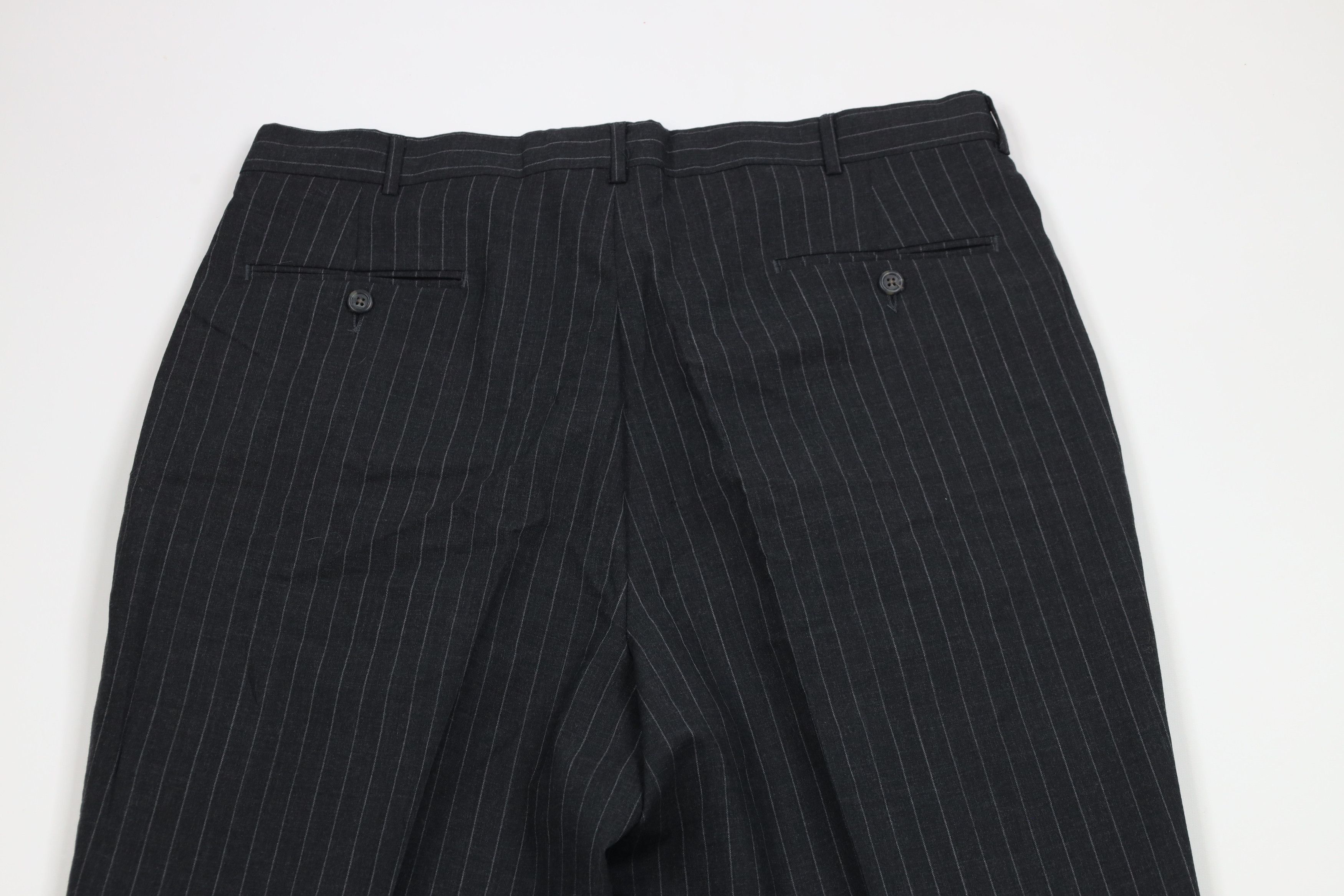 Lands' End × Vintage Vintage 90s Lands End Pinstriped Wide Leg Chino Pants USA Size US 36 / EU 52 - 11 Thumbnail