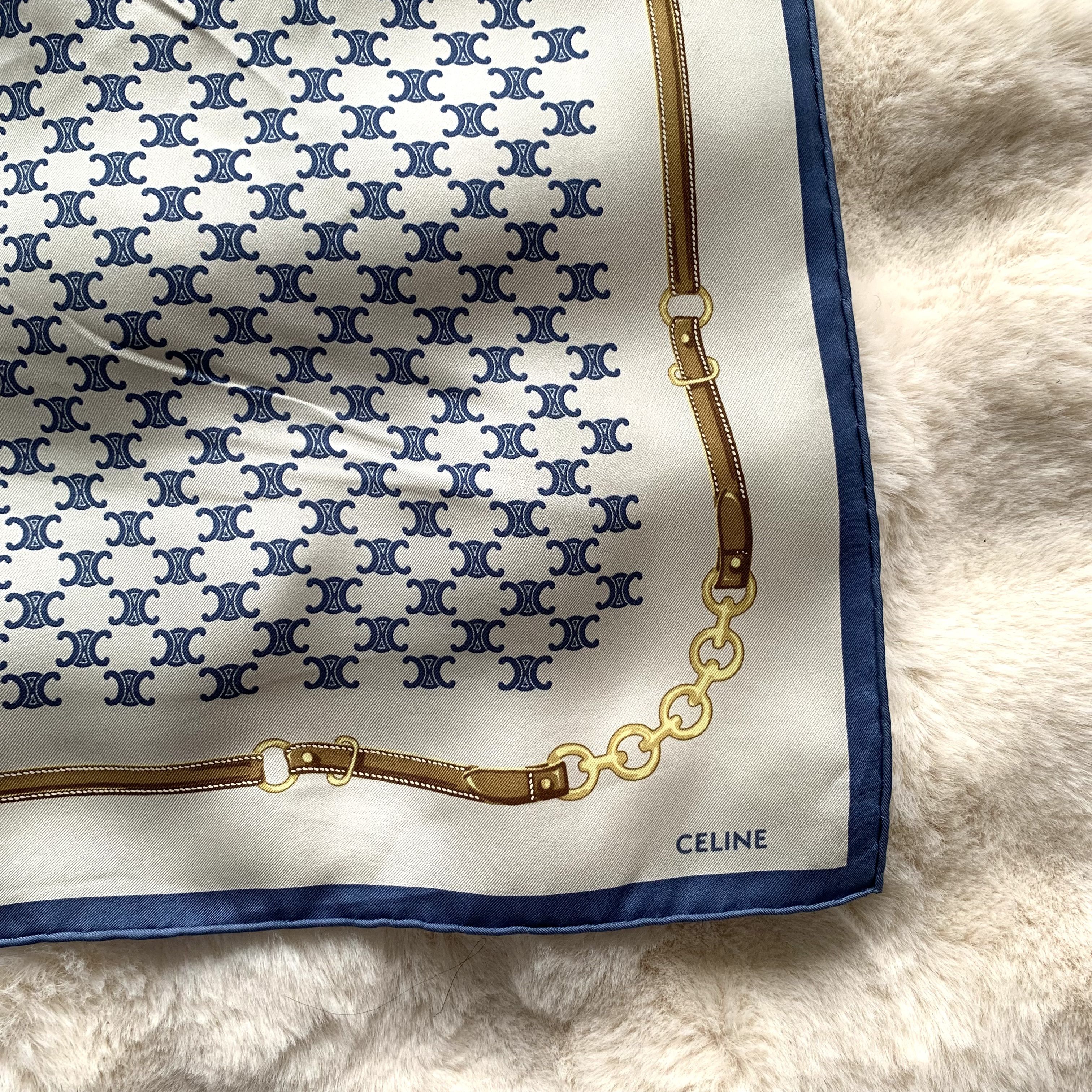 Celine Celine Silk Scarf Colorblock Square (90×90cm) Size ONE SIZE - 6 Thumbnail