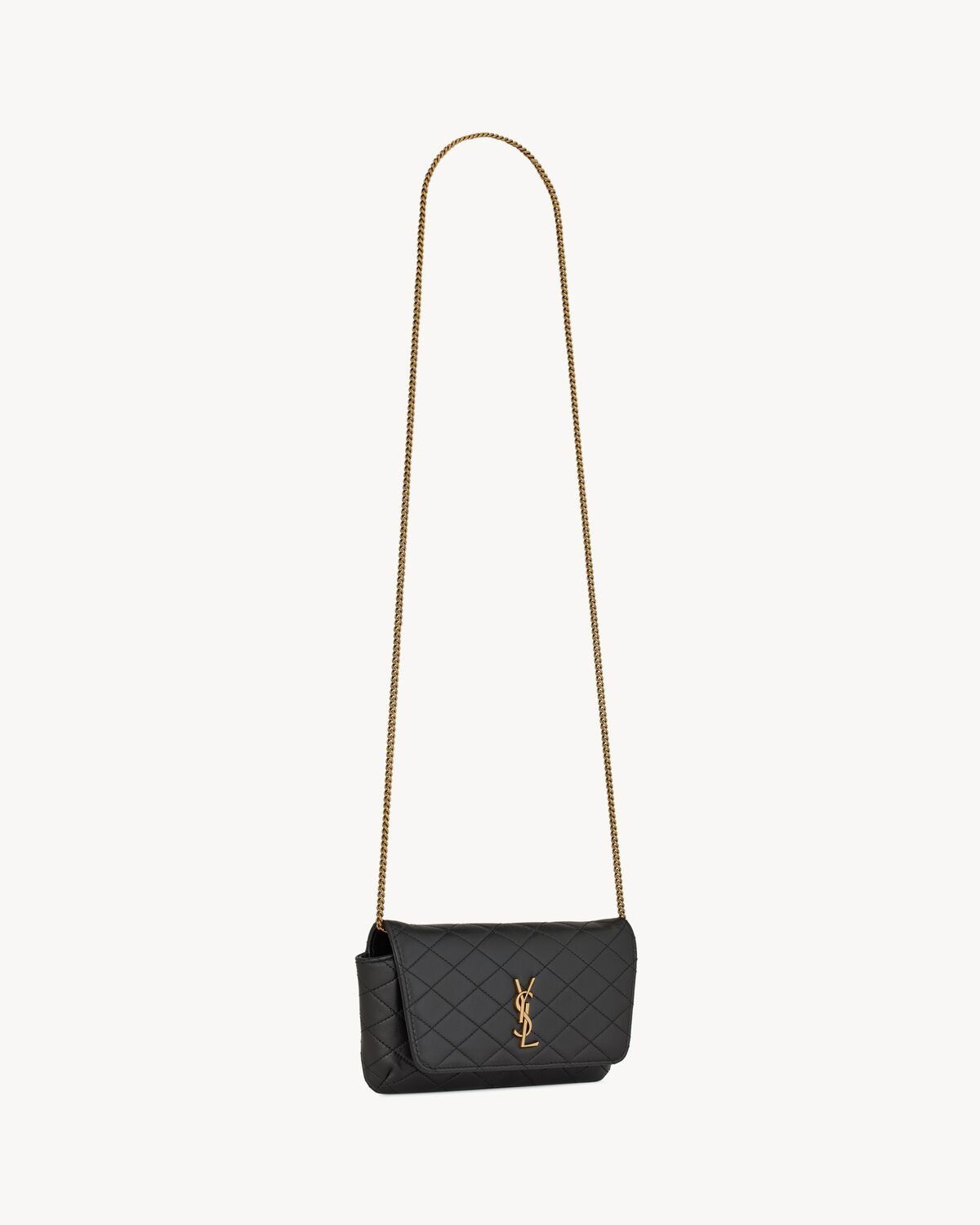 Saint Laurent Paris o1s1wg111225 742579 Size: OS / Gaby Phone Case in Lambskin Size ONE SIZE - 5 Thumbnail