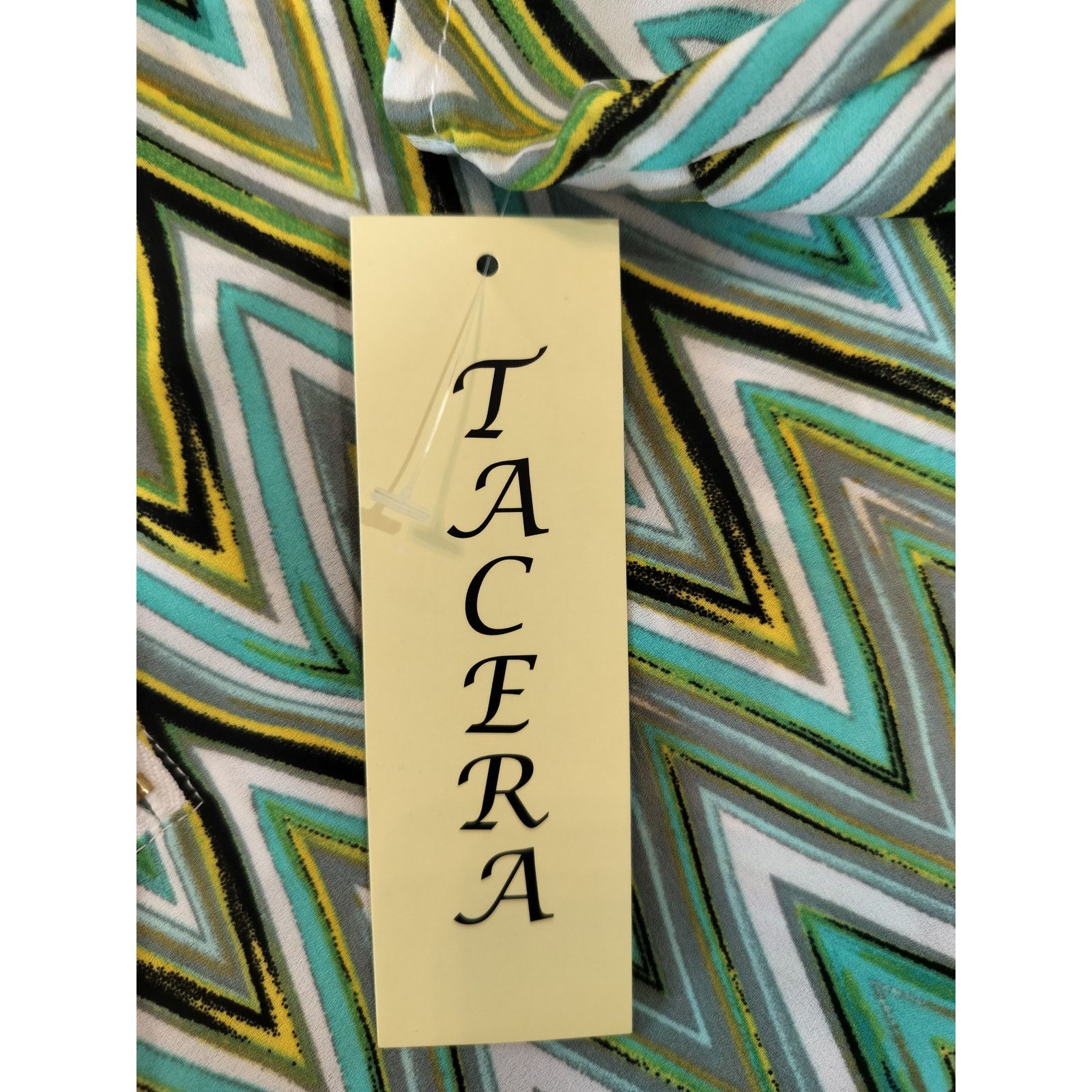 Other Tacera Women’s Small Green Chevron Sleeveless V-Neck Top Size S / US 4 / IT 40 - 6 Thumbnail