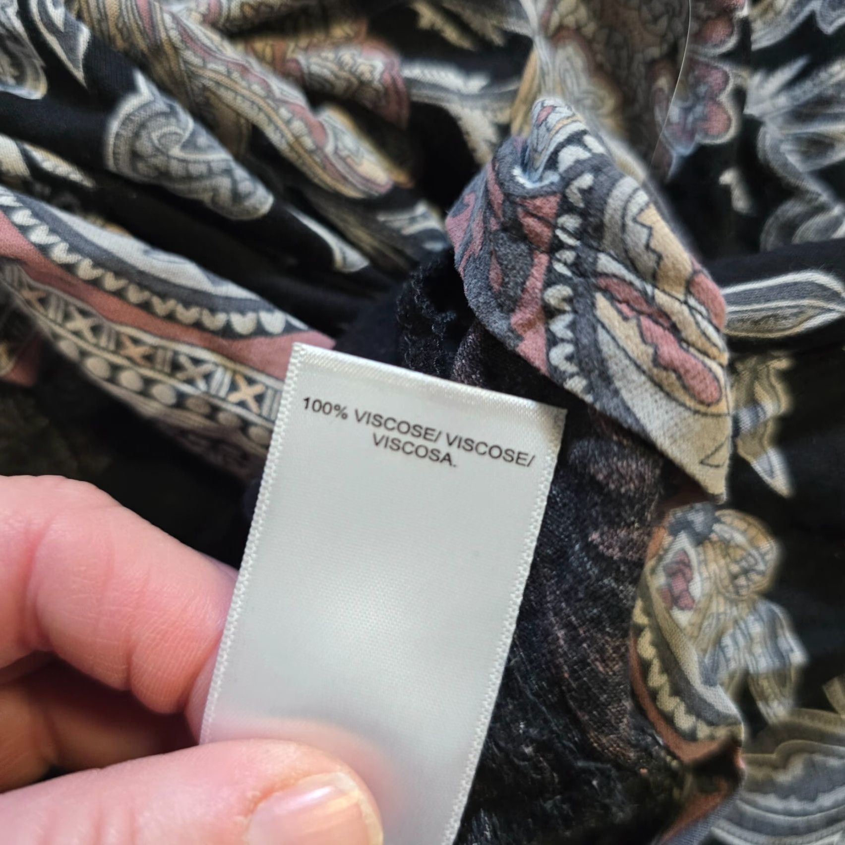 Lucky Brand Lucky Brand Top Blouse 1X Women Black Peasant Floral V Neck 3/4 Sleeve Boho Casual Shirt Size XL / US 12-14 / IT 48-50 - 7 Thumbnail
