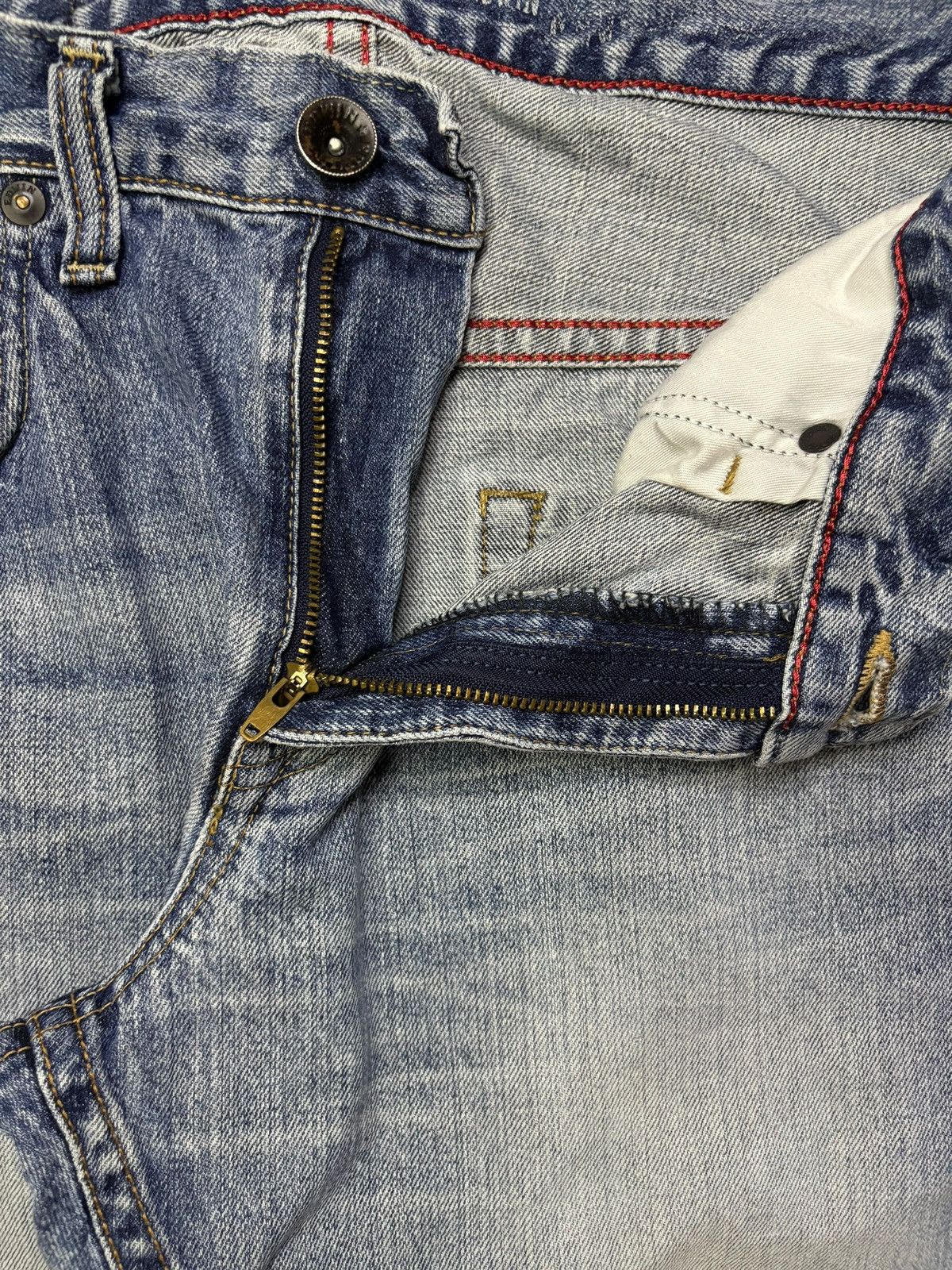 Edwin Exclusive Vintage Edwin Faded Distressed Loose Baggy Jeans Size US 32 / EU 48 - 9 Thumbnail