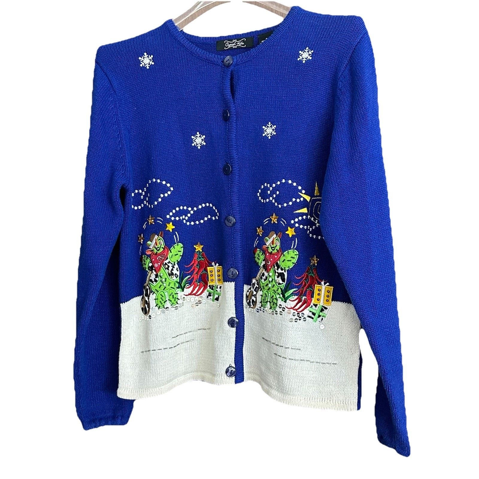 Other Crystal Kobe Womens Cactus Christmas Sweater Size S vintage Size S / US 4 / IT 40 - 2 Thumbnail