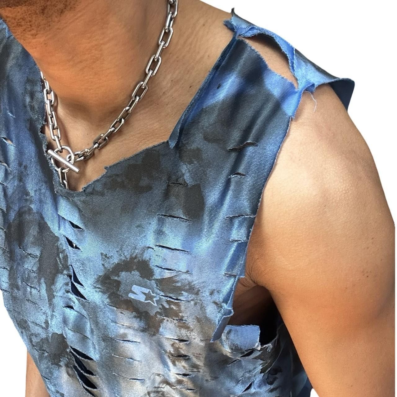 Starter ASTROBOI* x Starter Black + Blue Grunge Tank - MEDIUM Size US M / EU 48-50 / 2 - 3 Thumbnail