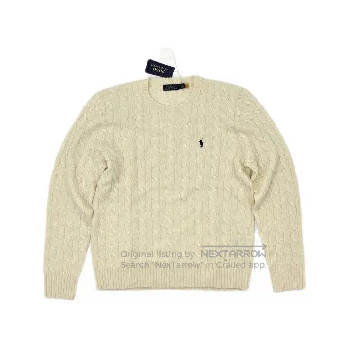 Polo Ralph Lauren Polo Ralph Lauren Solid Logo Cable Knit Sweater. Size US L / EU 52-54 / 3 - 2 Thumbnail