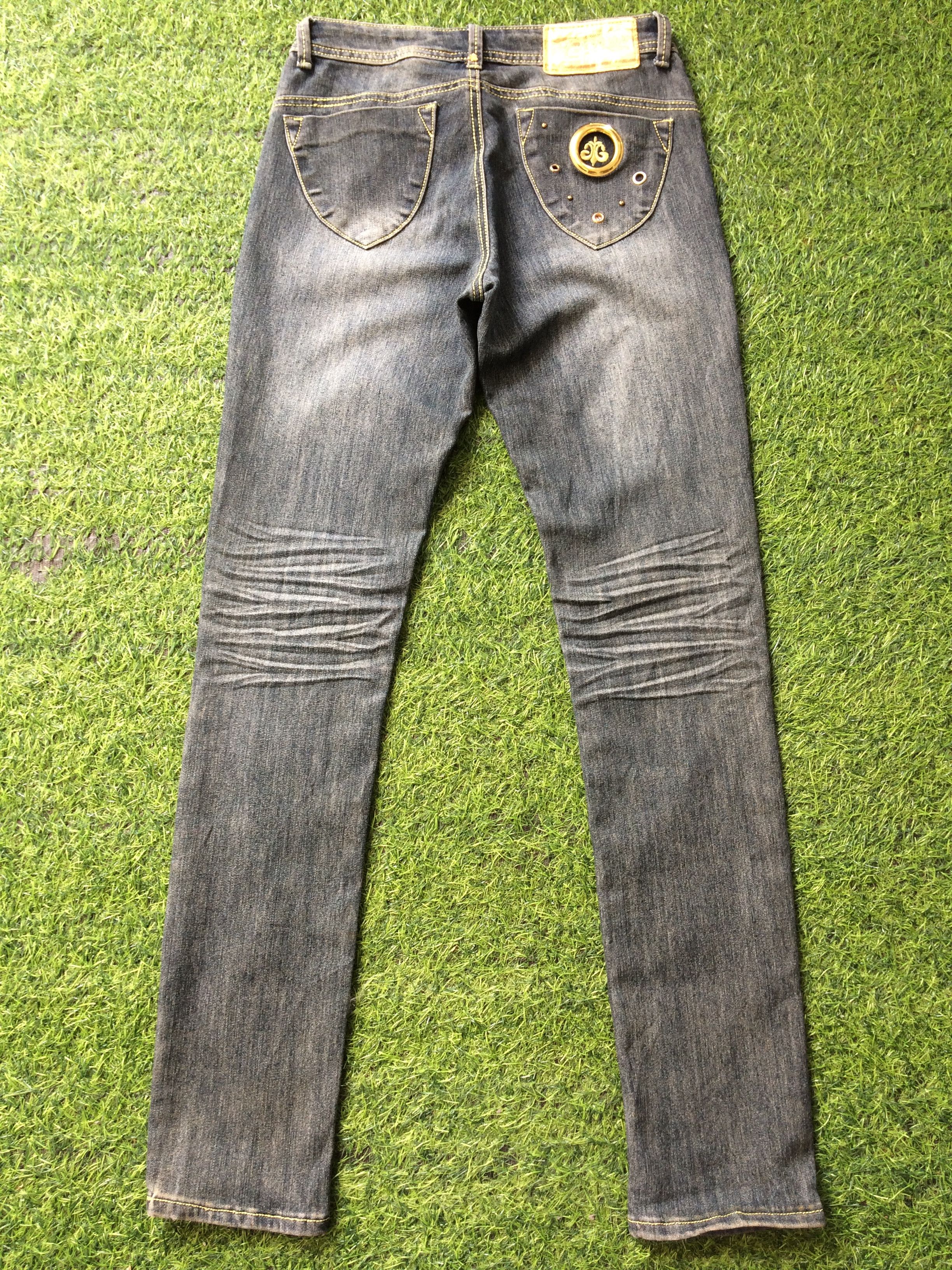 Designer Japanese Low Rise Skinny Jeans D-424 Size 26" / US 2 / IT 38 - 2 Thumbnail