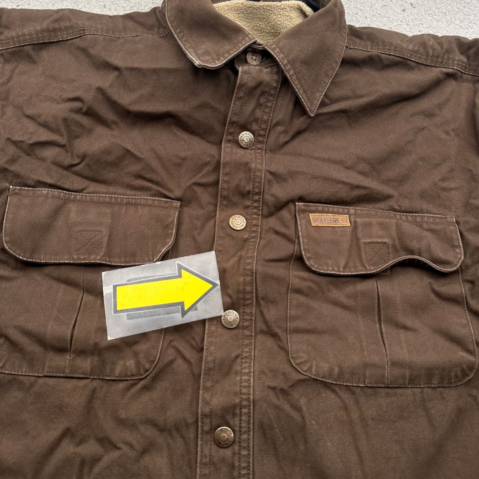 Wolverine Wolverine Duck Canvas Sherpa Button Shirt Shacket Large Size US L / EU 52-54 / 3 - 6 Thumbnail