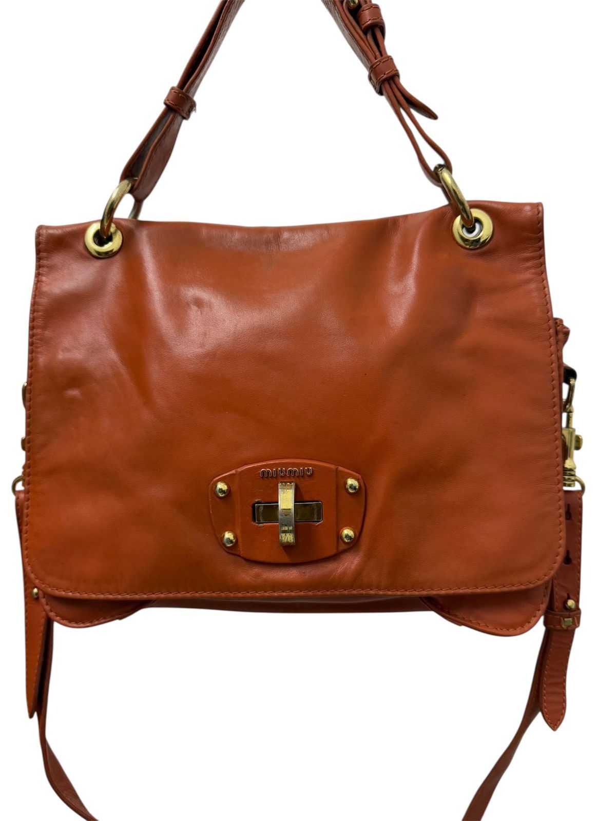 Genuine Leather × Miu Miu Y2K Miu Miu Cross Body Bag Leather Made in Italy Size ONE SIZE - 2 Thumbnail
