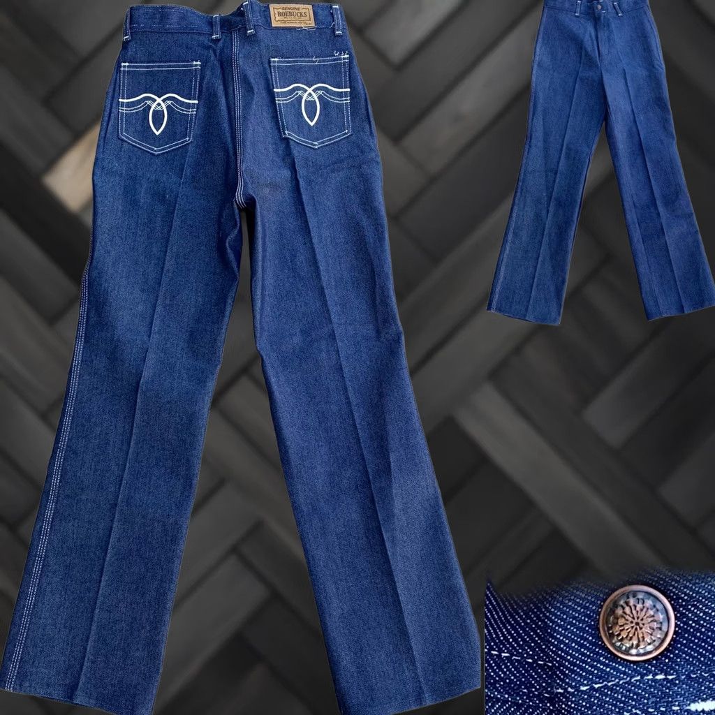 Sears vintage Sears Roebuck and Co jeans size 16 29” waist blue rockabilly 1970s 1980s Mens Size 38" / US 16 / IT 52 - 1 Thumbnail