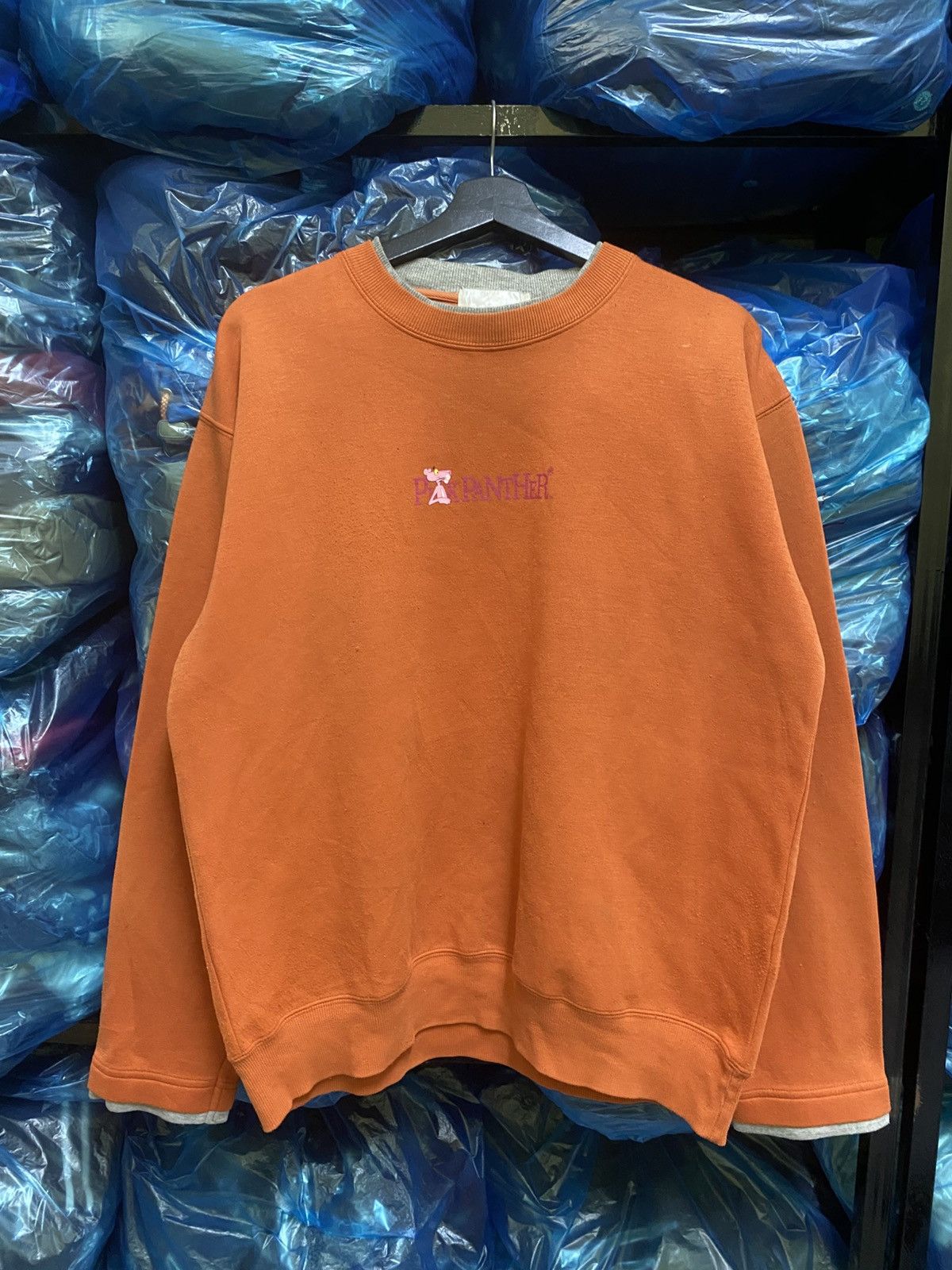 Vintage Vintage 2002 Pink Panther Orange Sweatshirt – Double-Sided Size US L / EU 52-54 / 3 - 4 Thumbnail