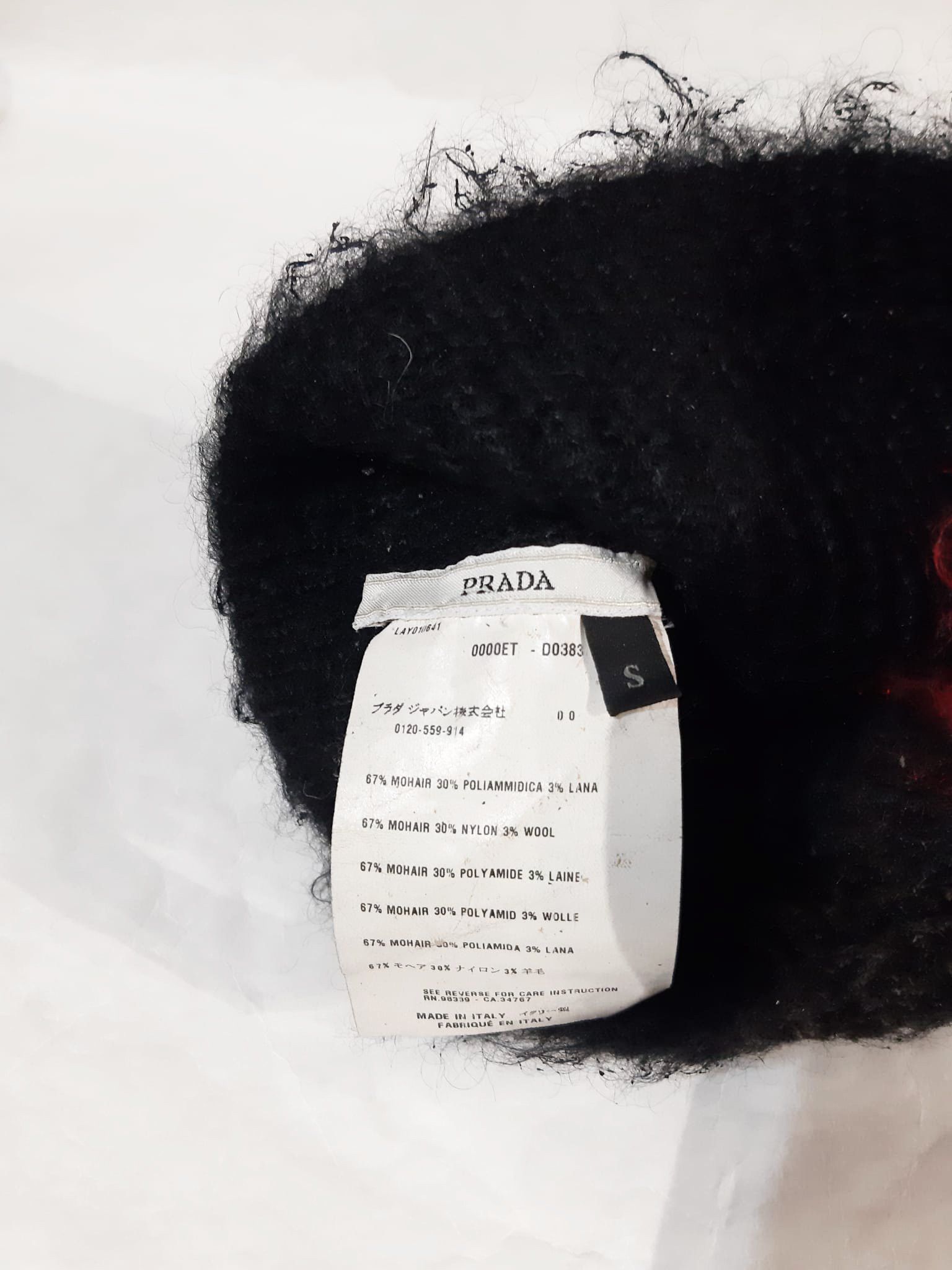 Prada FW 2007 Runway Orange Mohawk Mohair Beanie Hat Size ONE SIZE - 7 Thumbnail