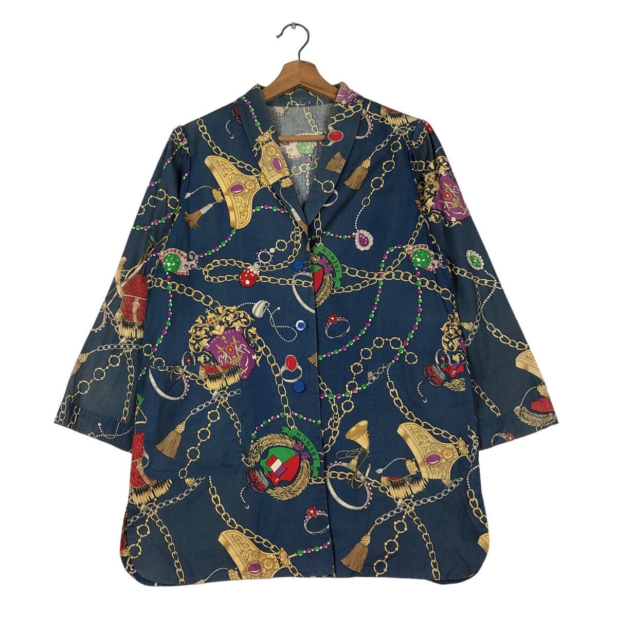 Japanese Brand 🔥Rare Design Work Jacket Double Collar Full Print Design Size US M / EU 48-50 / 2 - 1 Thumbnail