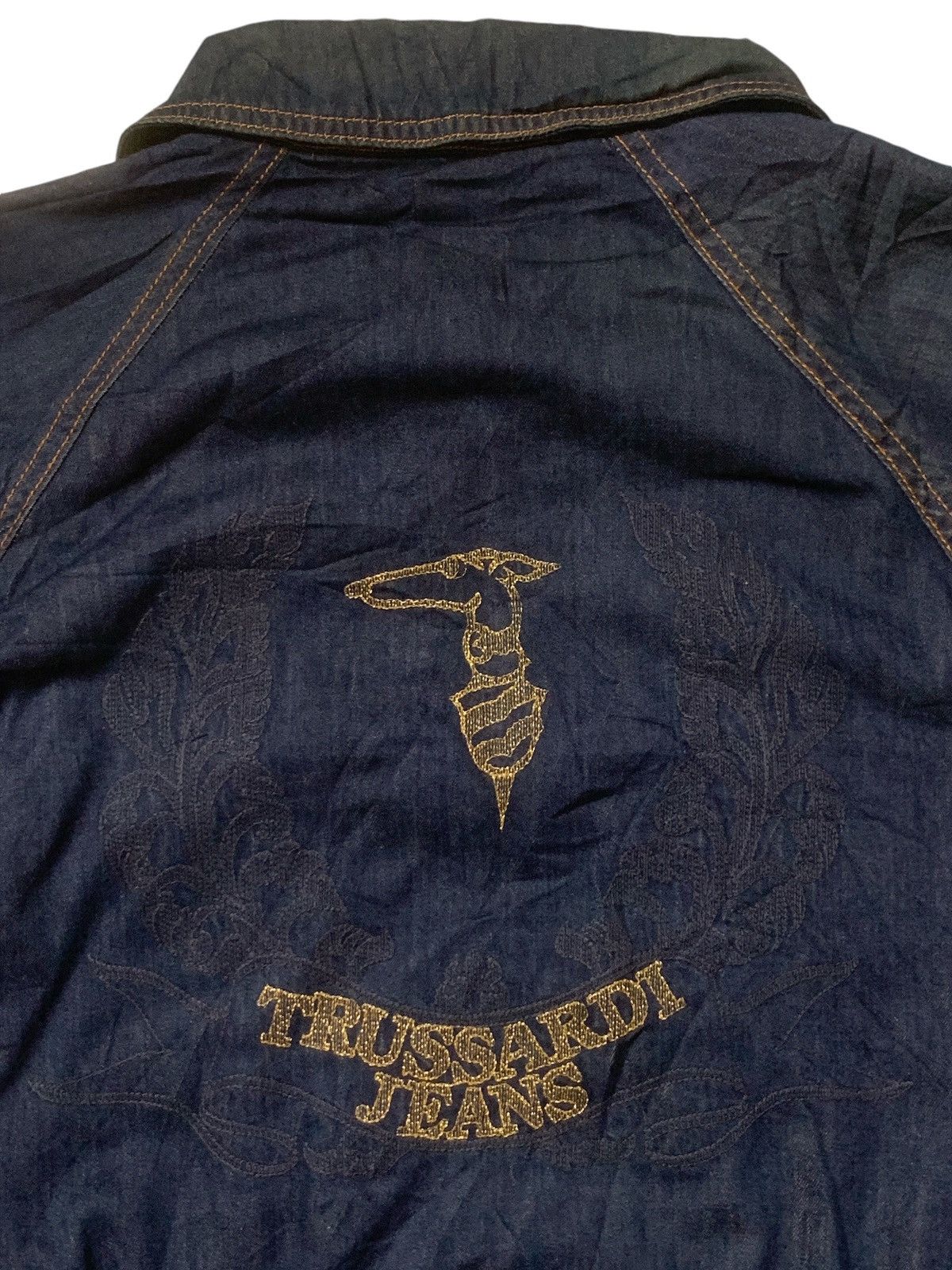 Trussardi × Vintage Rare Design Vintage Trussardi Jeans Denim Jackets Size US M / EU 48-50 / 2 - 4 Thumbnail
