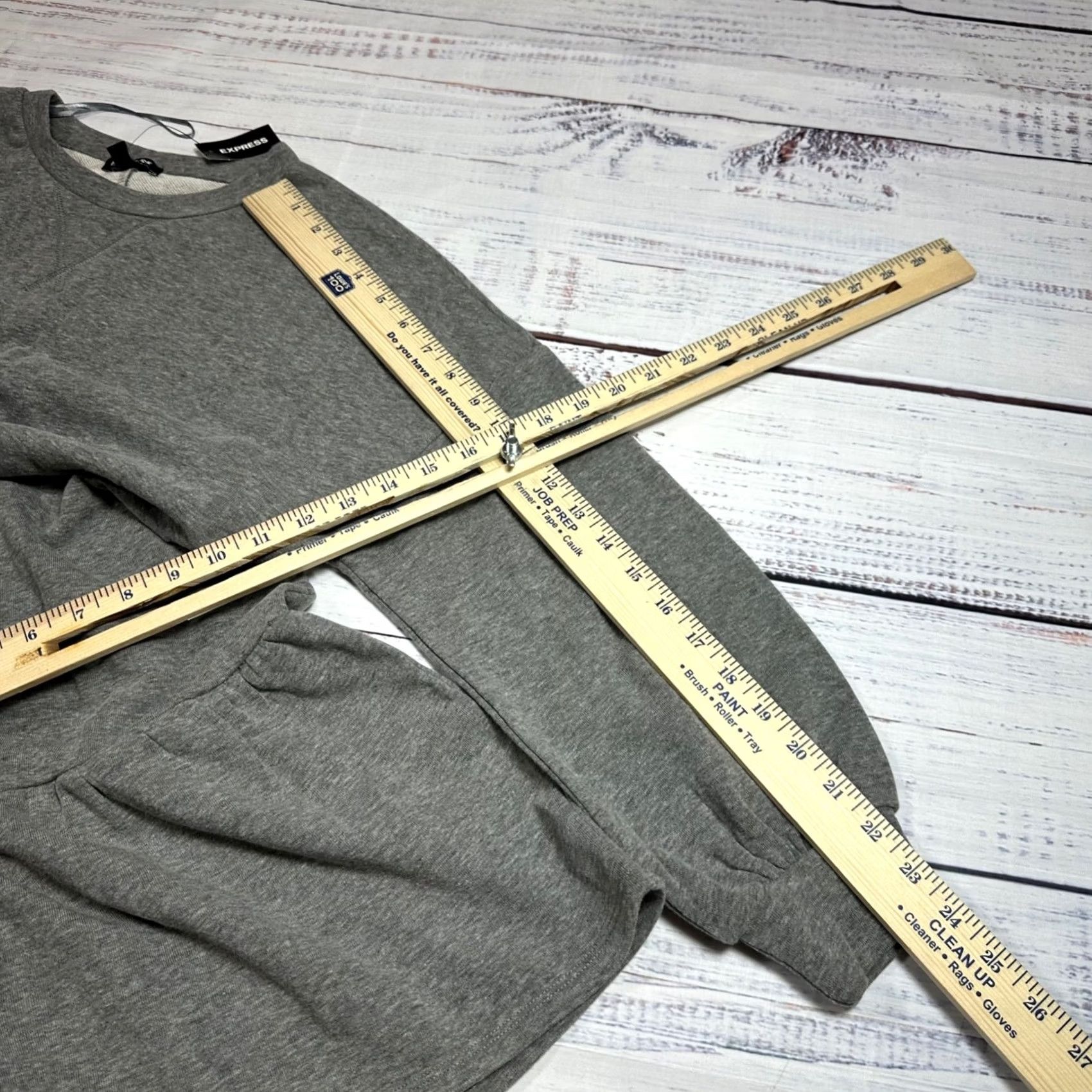 Express Express Womens Long Sleeve Tunic Shirt XS Gray New Size XS / US 0-2 / IT 36-38 - 3 Thumbnail