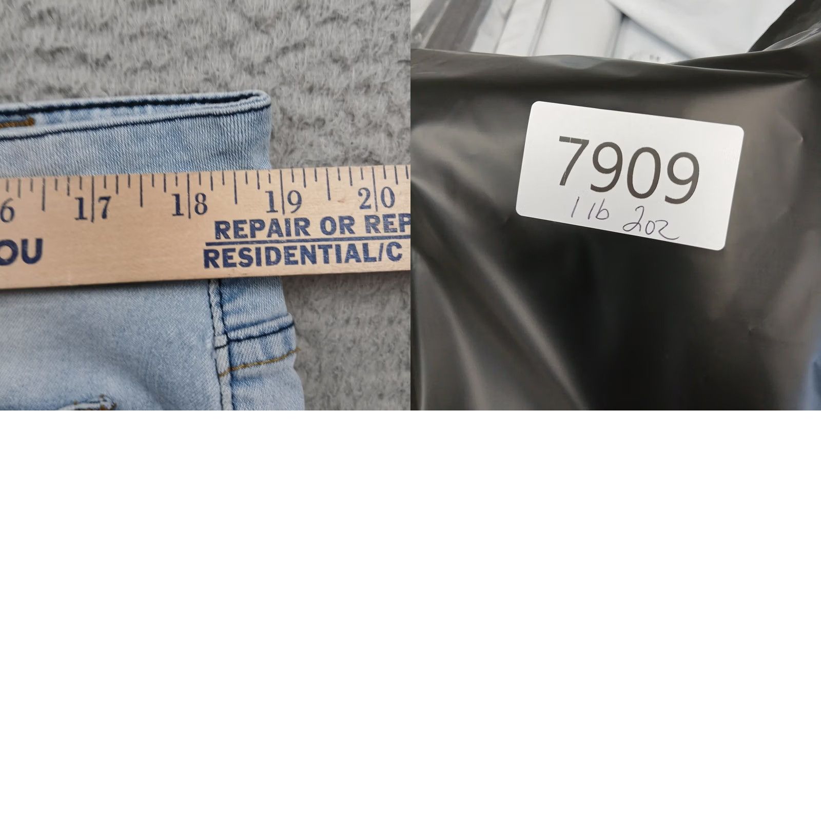 Vintage Suzanne Betro Denim Jeans Women's 18 Light Wash Distressed Flare Frayed EUC Size 40" / US 18 - 8 Thumbnail
