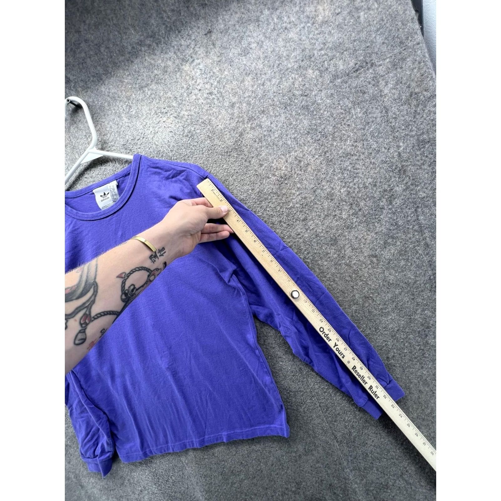 Adidas Adidas Shirt Mens Small Purple Long Sleeve Trefoil Logo Tee Cotton Casual Soft Size US S / EU 44-46 / 1 - 7 Thumbnail