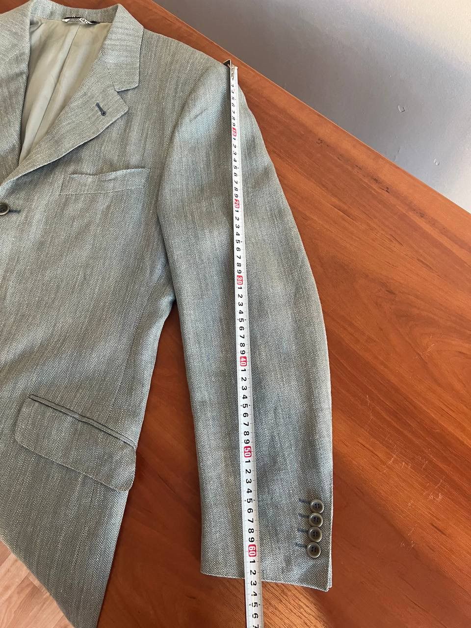 Celine 80/90’s CELINE HOMME RARE GREY MENS LINEN BLAZER JACKET 48 Size US L / EU 52-54 / 3 - 21 Thumbnail