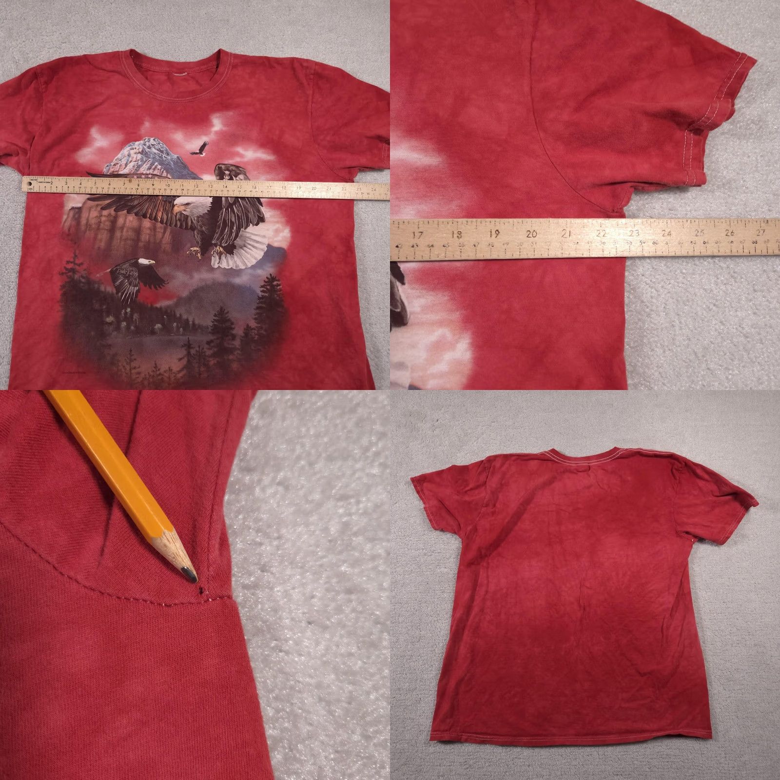 The Mountain VINTAGE The Mountain Bald Eagle Mountain Scenic Shirt Mens Large Red Tie Dye Graphic David Penfound Size US L / EU 52-54 / 3 - 8 Thumbnail