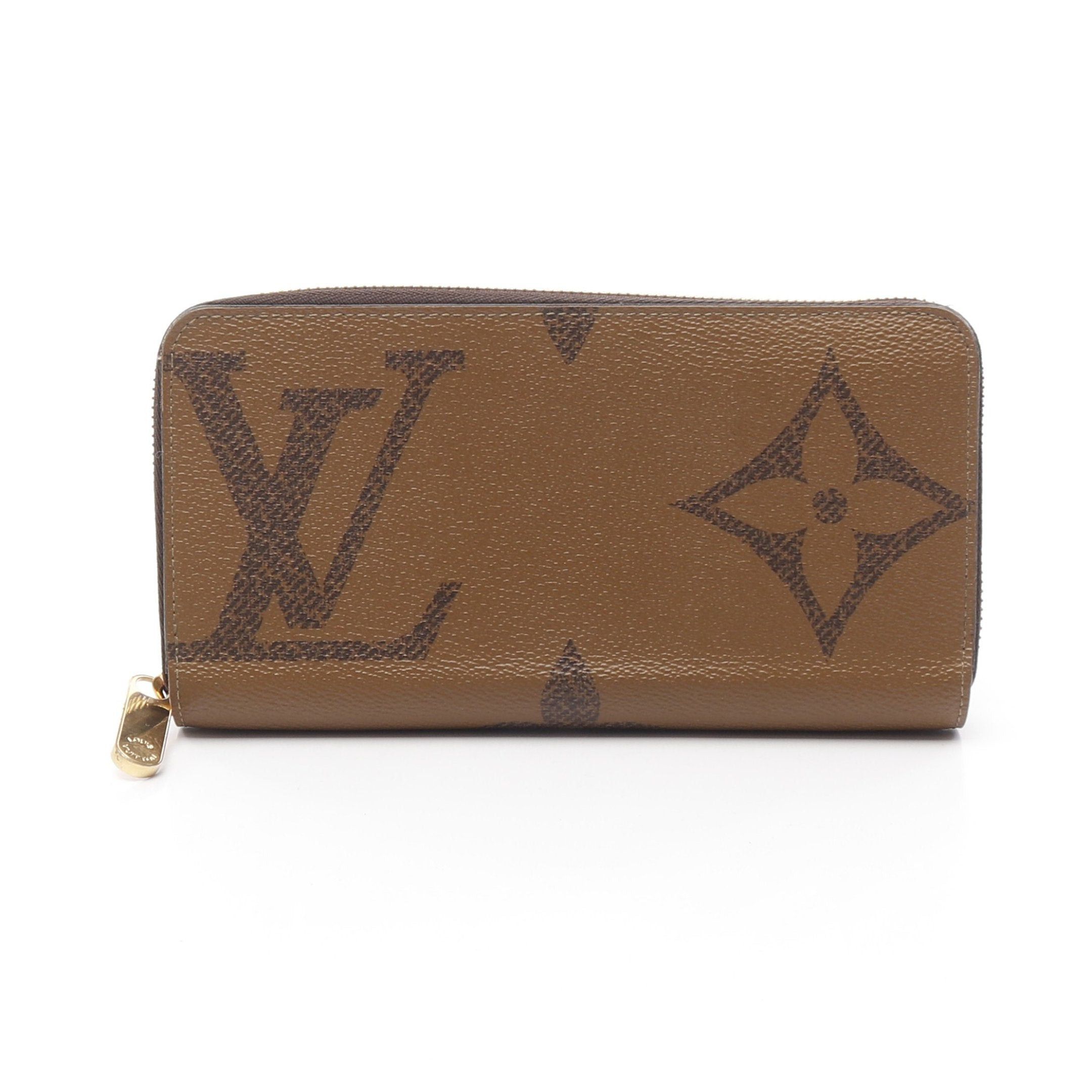 Louis Vuitton Louis Vuitton Zippy Wallet Monogram Giant Reverse Round Zipper Long Leather Light Brown Size ONE SIZE - 1 Thumbnail
