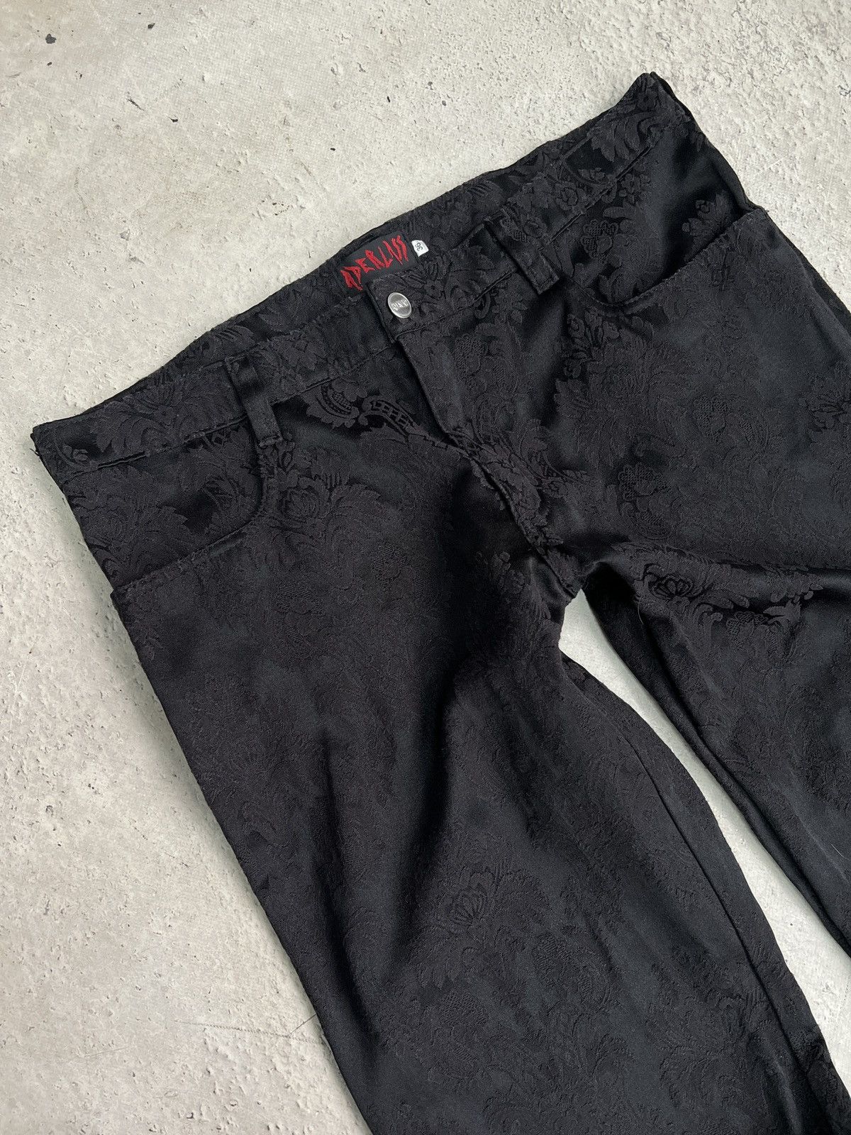 Other Gothic style y2k black regular overprint jeans pants hype Size US 33 - 3 Thumbnail