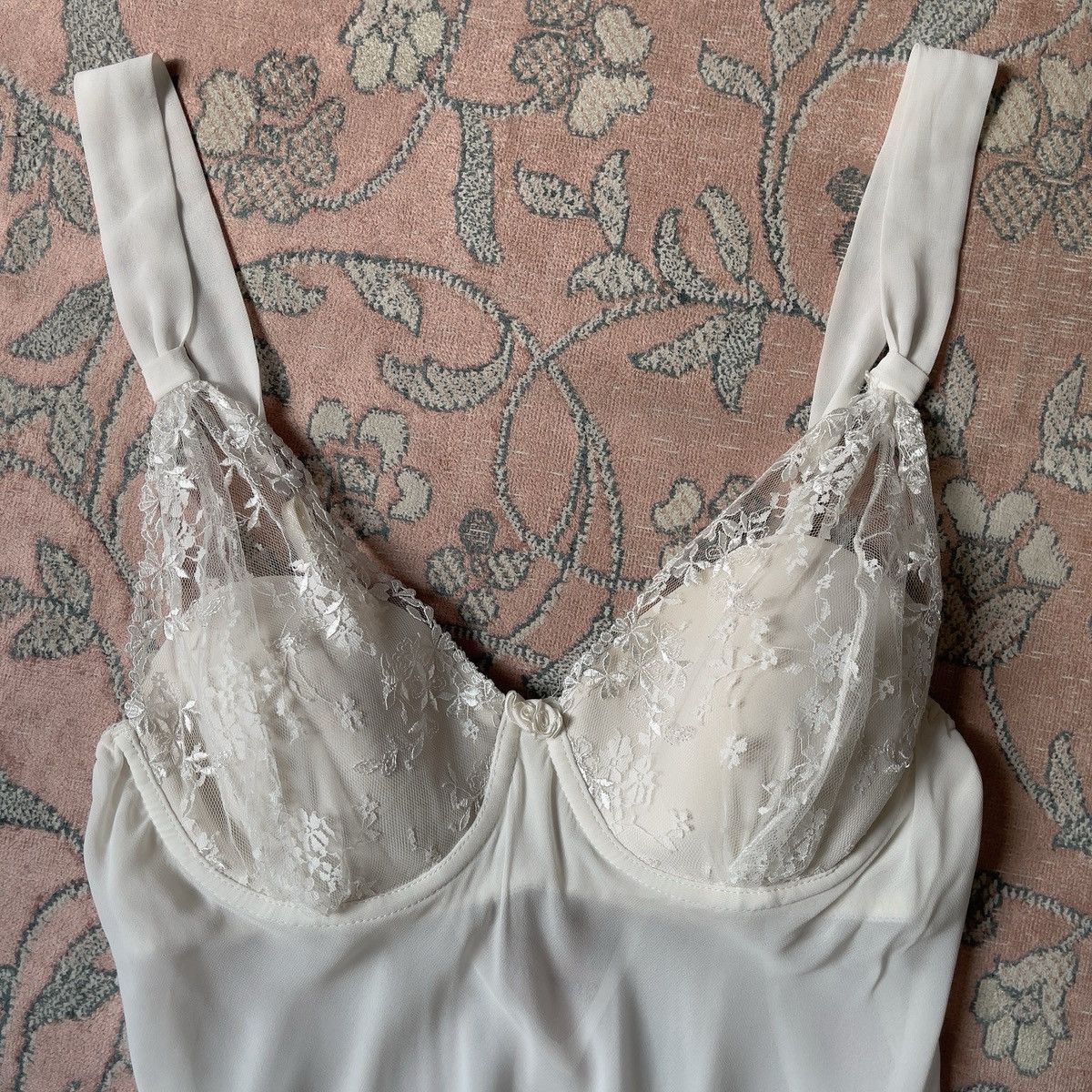 Other Romantic 2000s Soft White Sheer Chiffon Slip Dress (M) Size M / US 6-8 / IT 42-44 - 8 Thumbnail