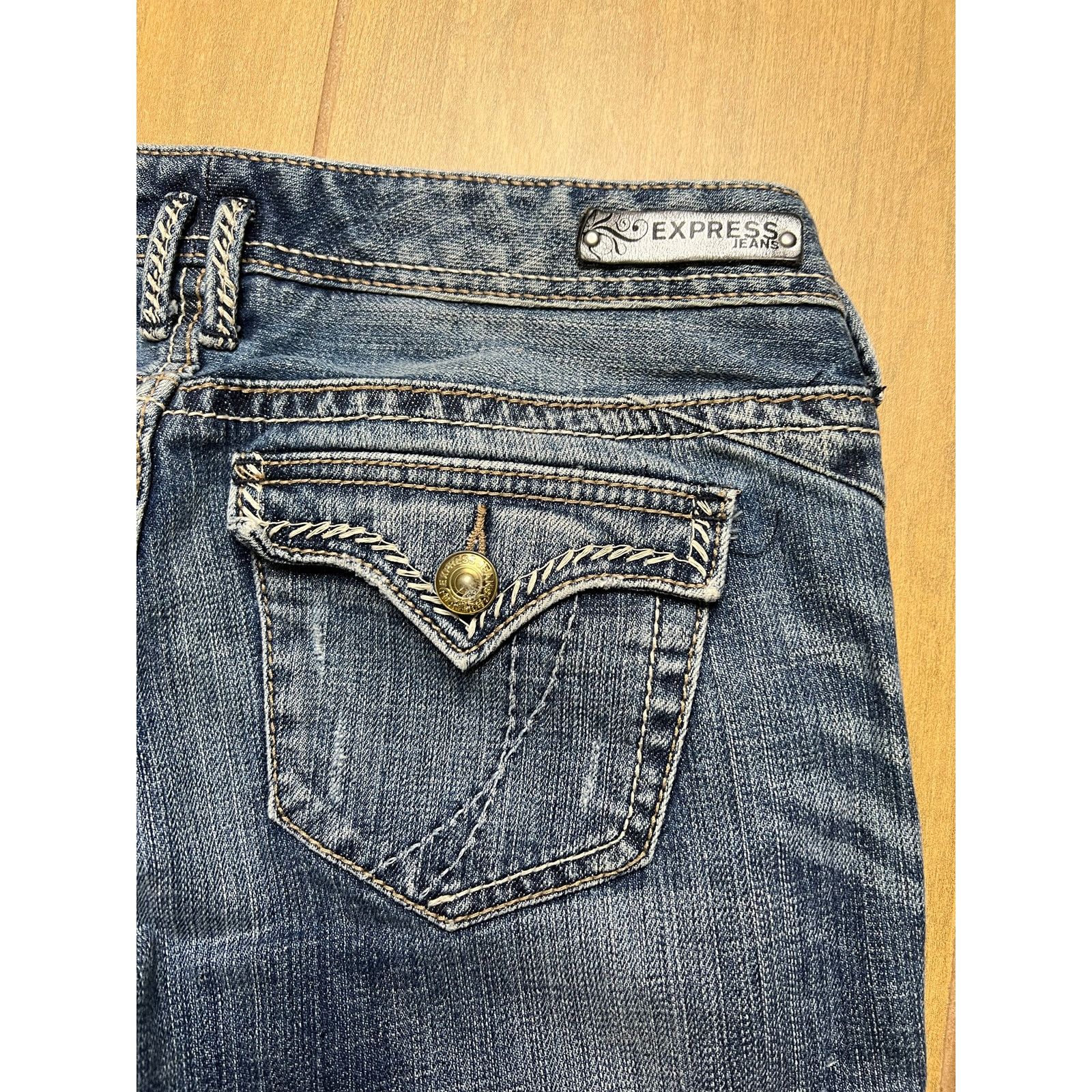Express Express Jeans Women’s Sz 8r boot Low rise Y2K 30x31 Size 30" / US 8 / IT 44 - 11 Thumbnail