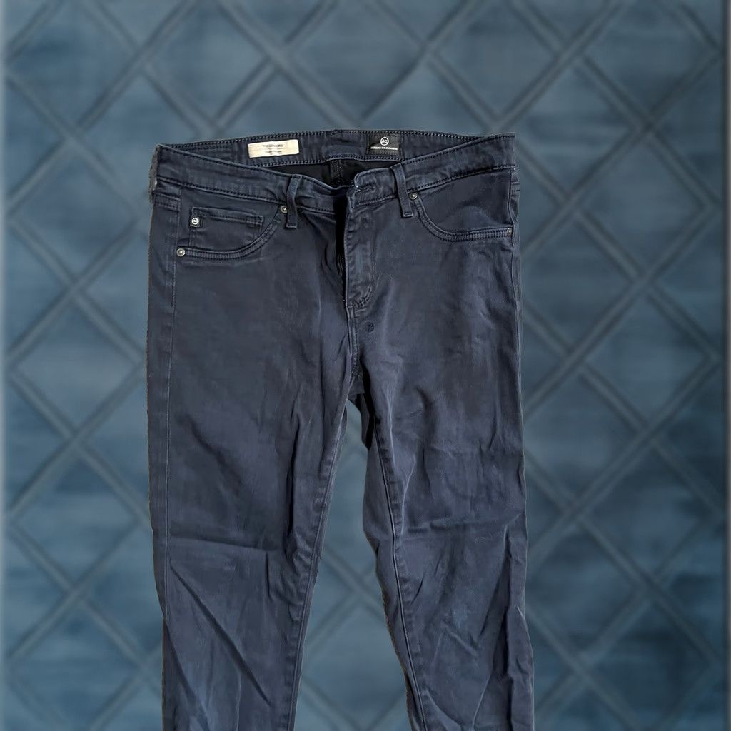 Vintage AG Adriano Goldschmied Jeans Womens 28R Black The Legging Mid Rise Skinny Denim 5-Pocket Mens, Womens, Girls Size 28" / US 6 / IT 42 - 1 Thumbnail