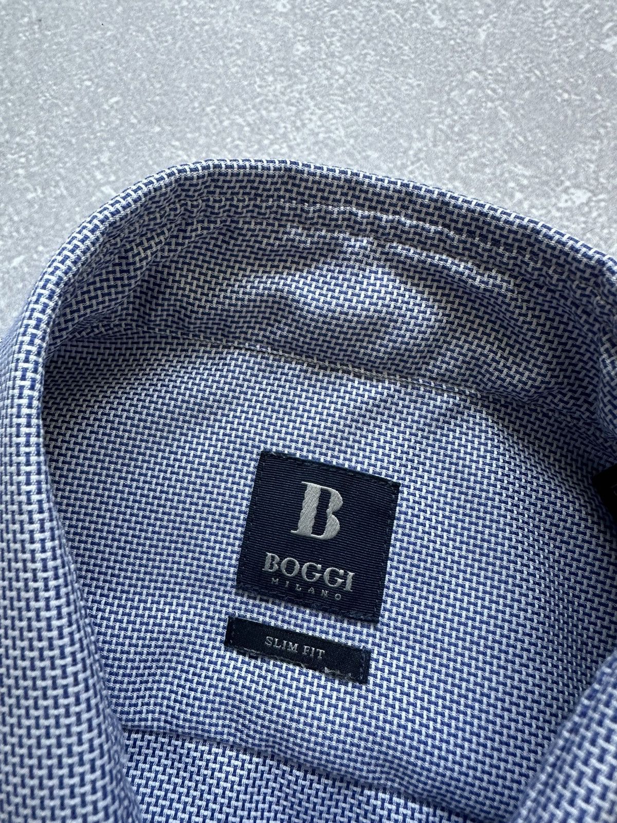 Boggi boggi milano shirt long sleeve slim fit size 40/15 blue Size US M / EU 48-50 / 2 - 4 Thumbnail