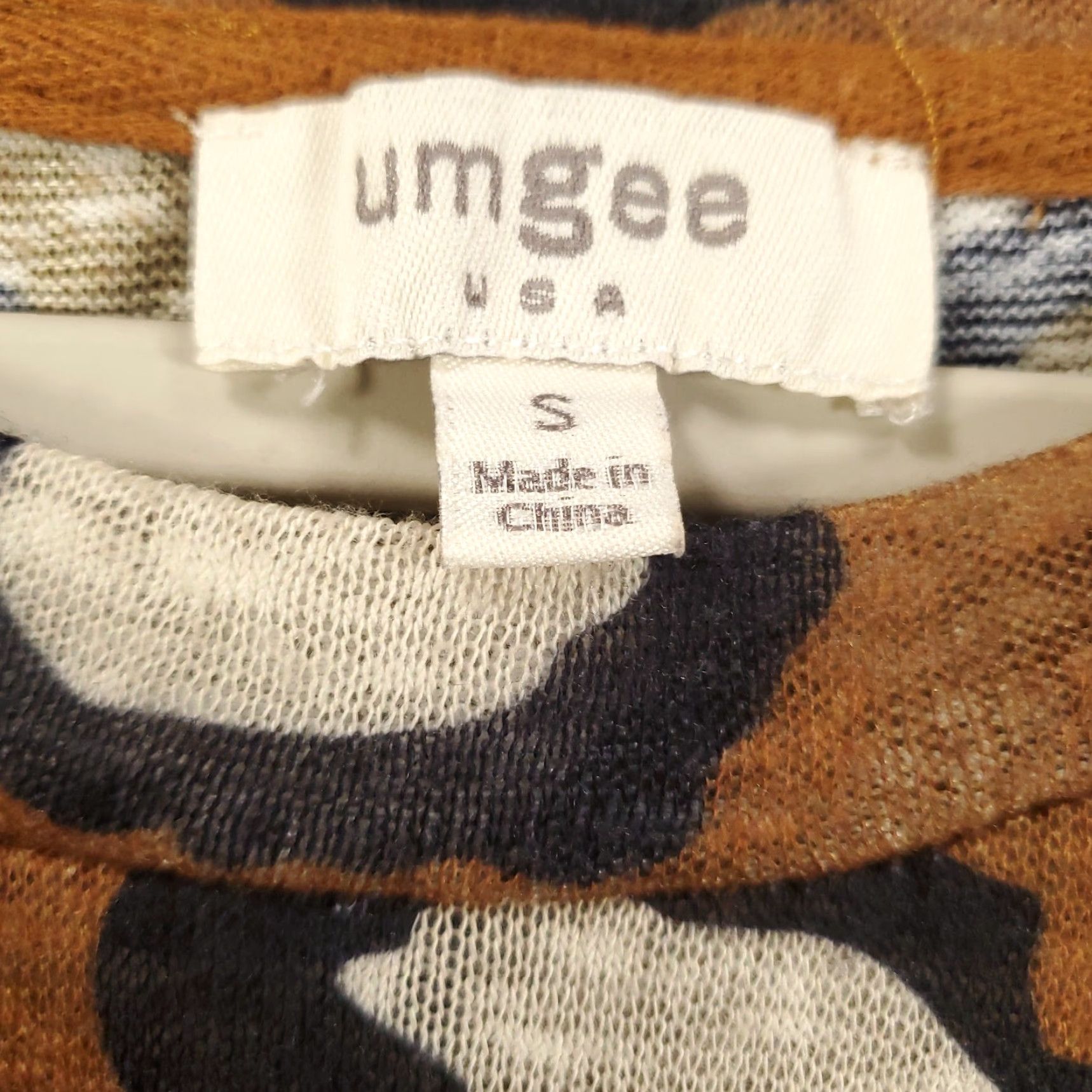 B Sides UMGEE Blouse Women Small Brown White Leopard Print Slit Sides Size S / US 4 / IT 40 - 5 Thumbnail
