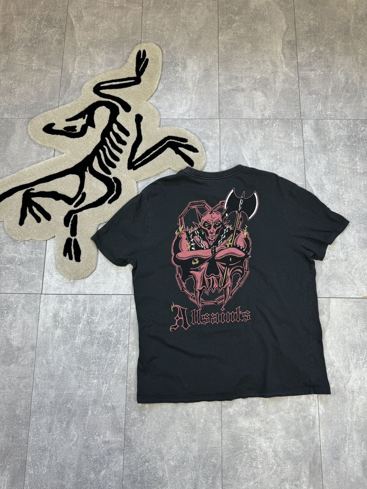 Allsaints × Japanese Brand Mens Vintage AllSaints Gatekeeper ss crew T-Shirt tee art Size US M / EU 48-50 / 2 - 1 Thumbnail