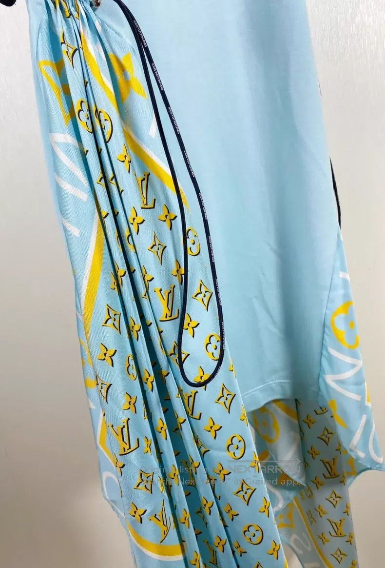 Louis Vuitton Louis Vuitton Blue Patchwork Dress Size S / US 4 / IT 40 - 3 Thumbnail