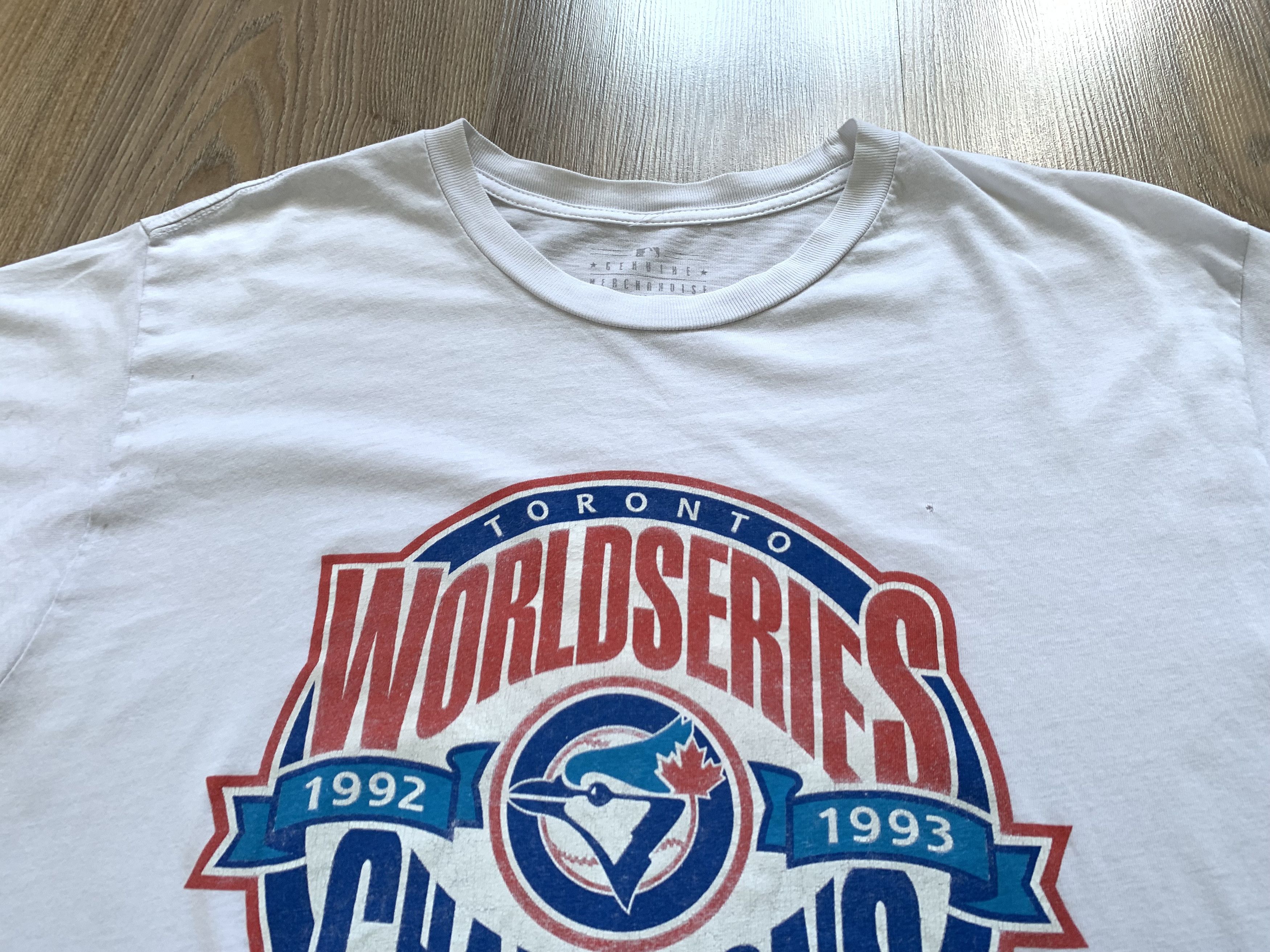 Majestic Toronto Blue Jays Back To Back White Cotton T-Shirt Size US L / EU 52-54 / 3 - 4 Thumbnail