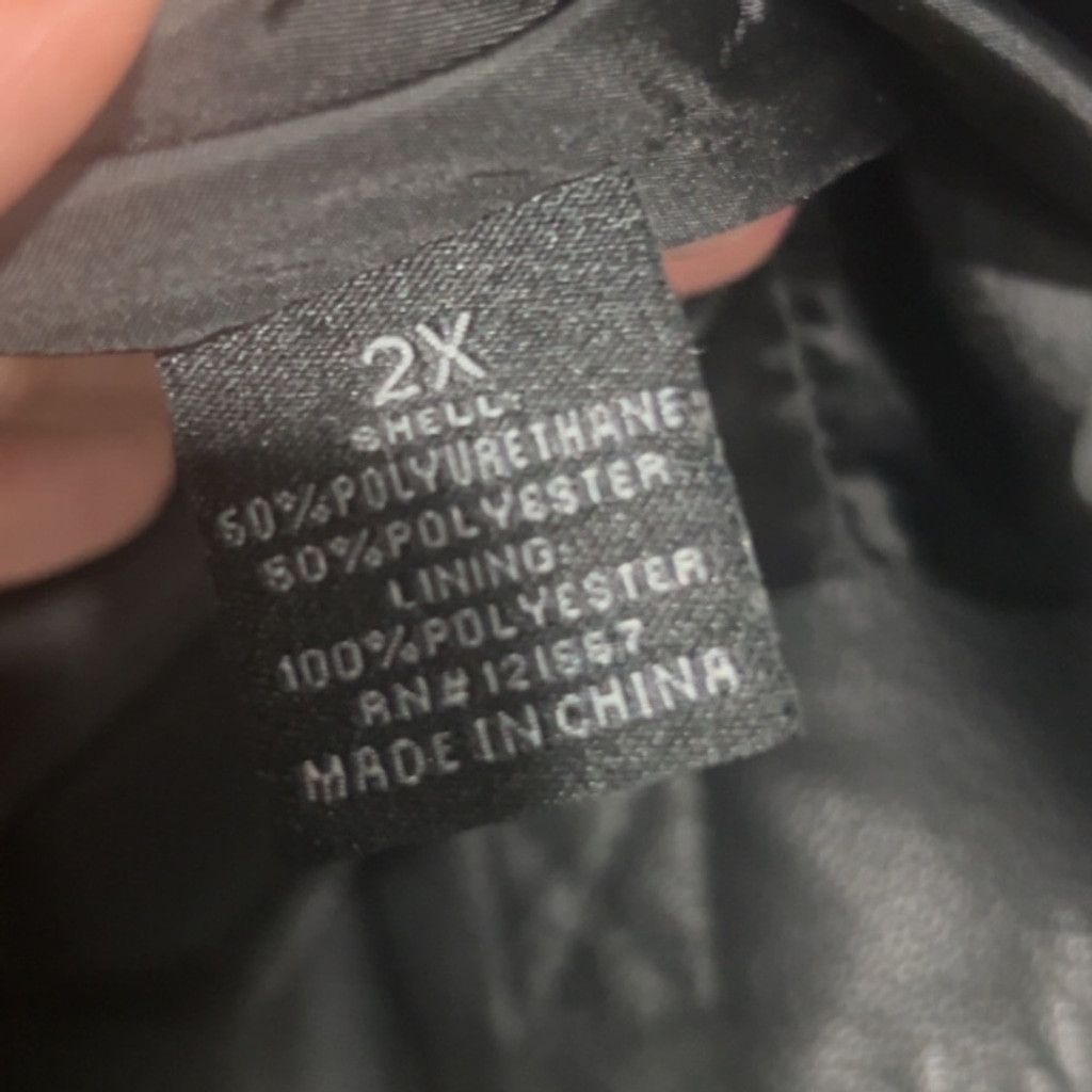 Other Fried Denim NYC men's faux Black leather jacket w pockets Size US XXL / EU 58 / 5 - 5 Thumbnail