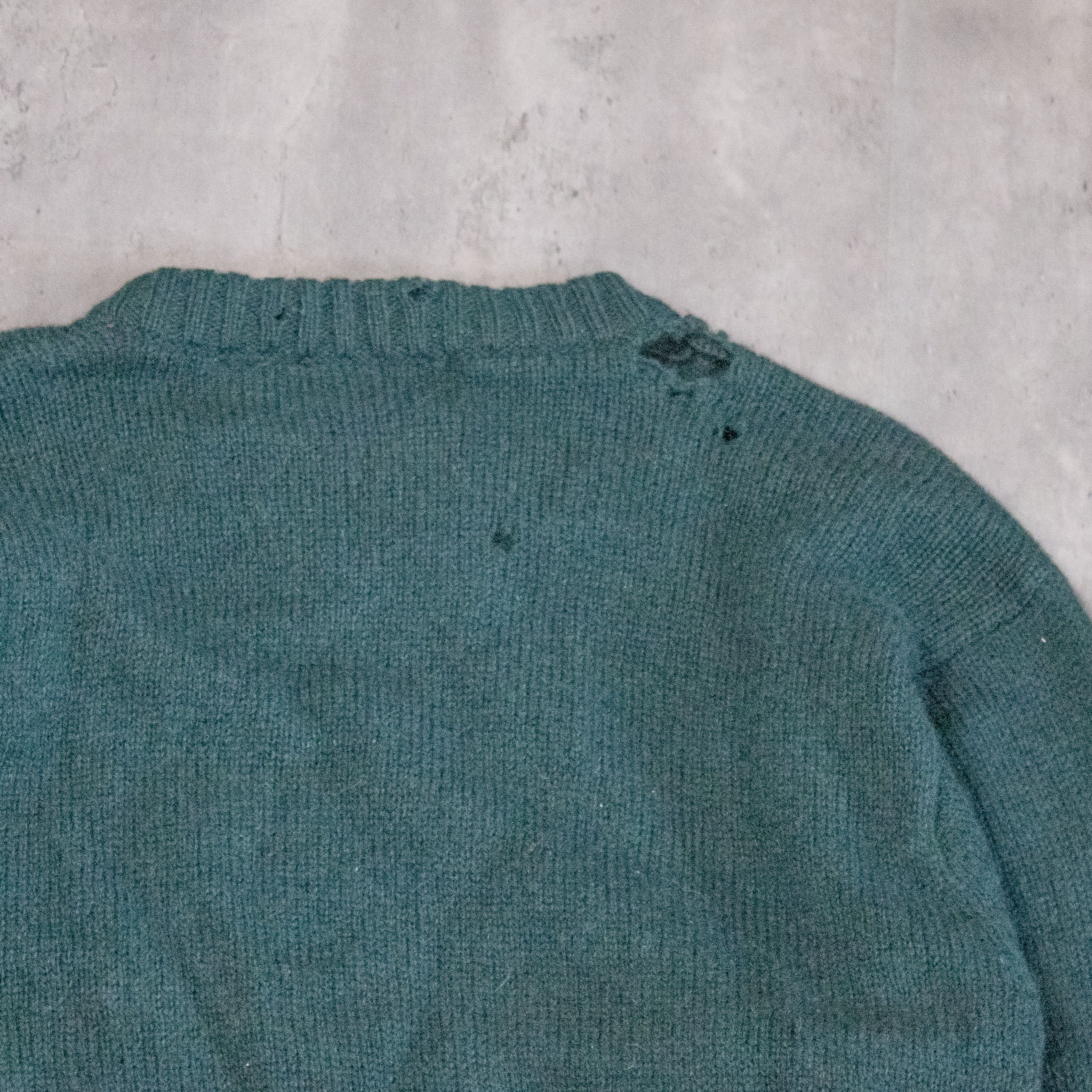 Vintage Vintage 1990's Distressed Green Kurt Cobin Style Crewneck Size US M / EU 48-50 / 2 - 11 Thumbnail