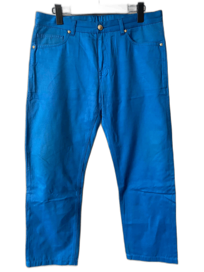 Versace Versace Men's Denim Pants in Blue Color Size US 35 - 1 Thumbnail
