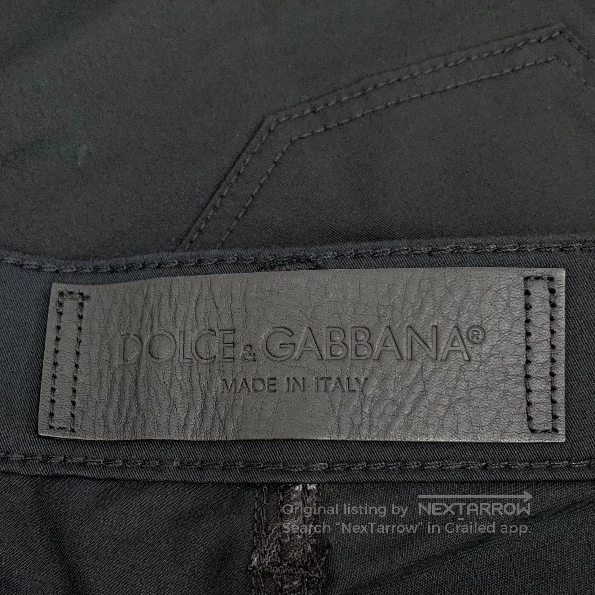 Dolce & Gabbana Dolce Gabbana Black Cotton Casual Trousers| Size US 28 / EU 44 - 6 Thumbnail