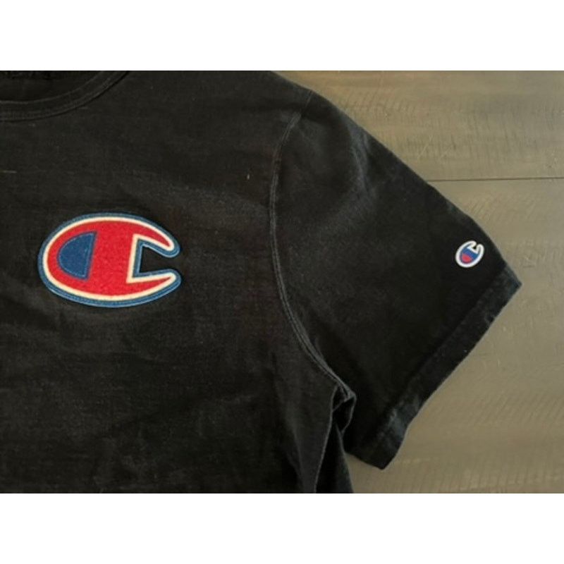 Champion Champion Felt Applique Black T-Shirt Size US XL / EU 56 / 4 - 2 Thumbnail