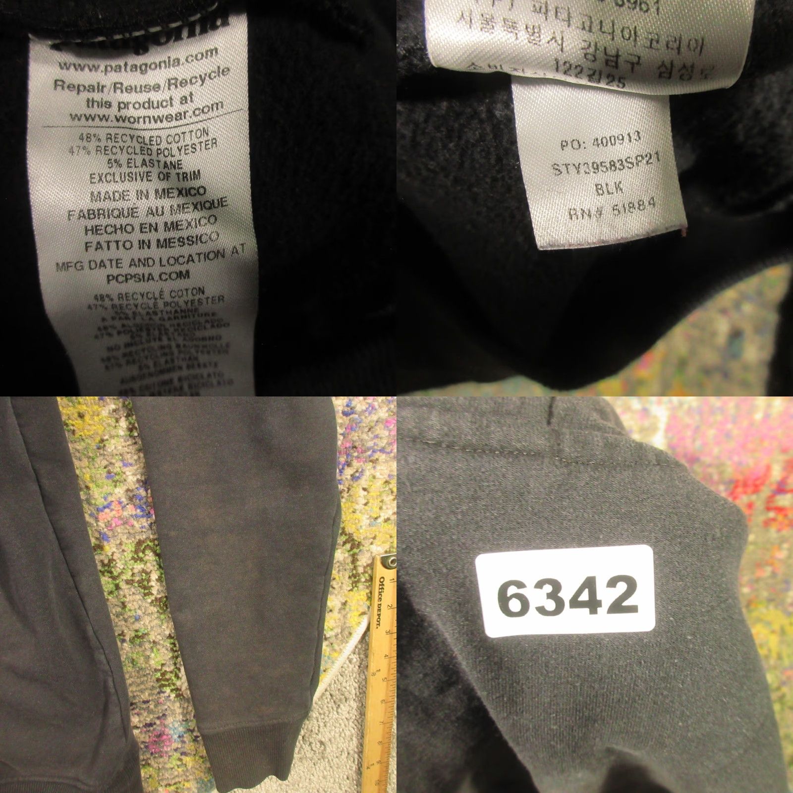 Patagonia Patagonia Hoody Mens M Black Fleece Pullover Skyline Logo Graphic Pullover Hooded Regular Size US M / EU 48-50 / 2 - 8 Thumbnail