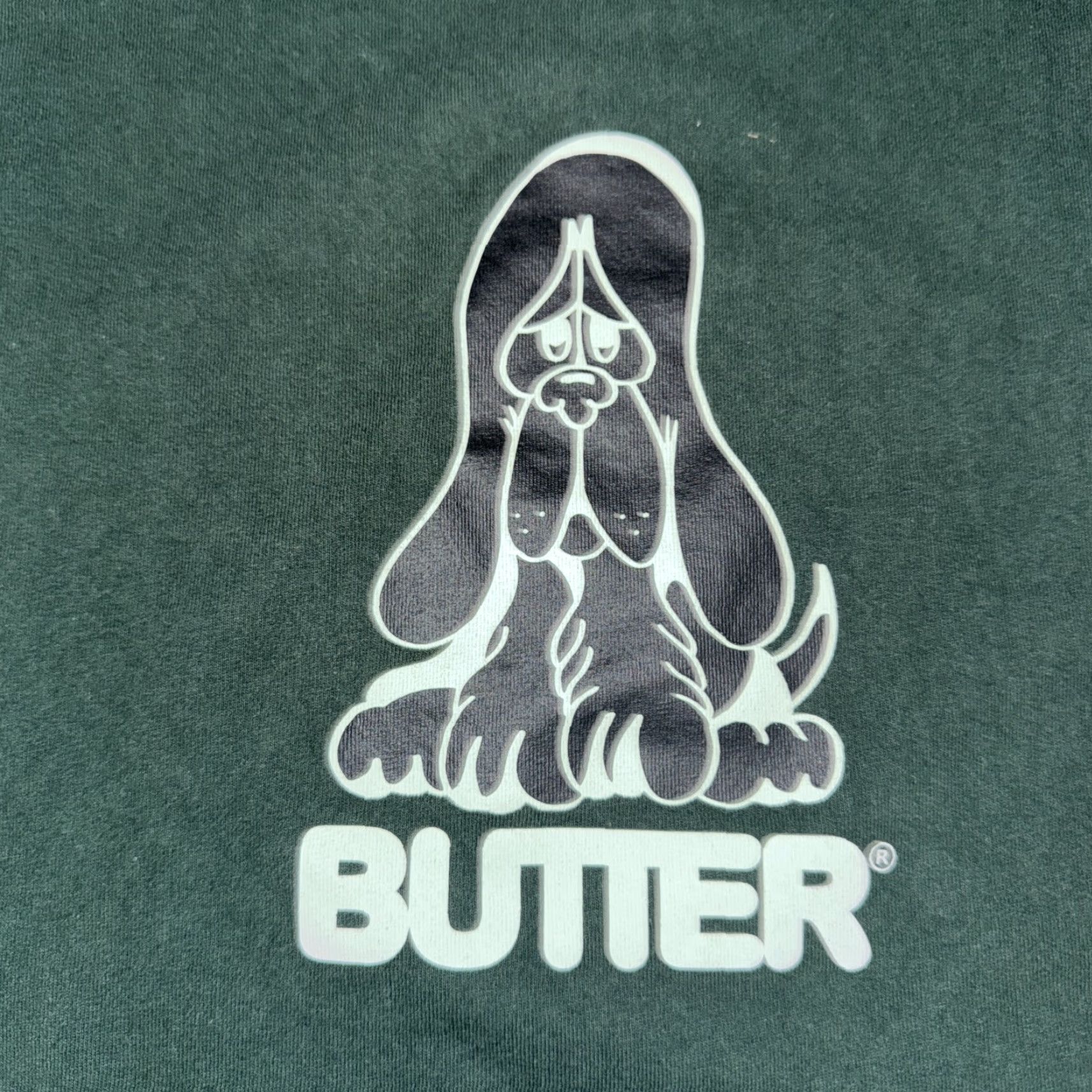 Buttero Butter T-Shirt Green XL Men Sad Dog Skateboarding Size US XL / EU 56 / 4 - 2 Thumbnail