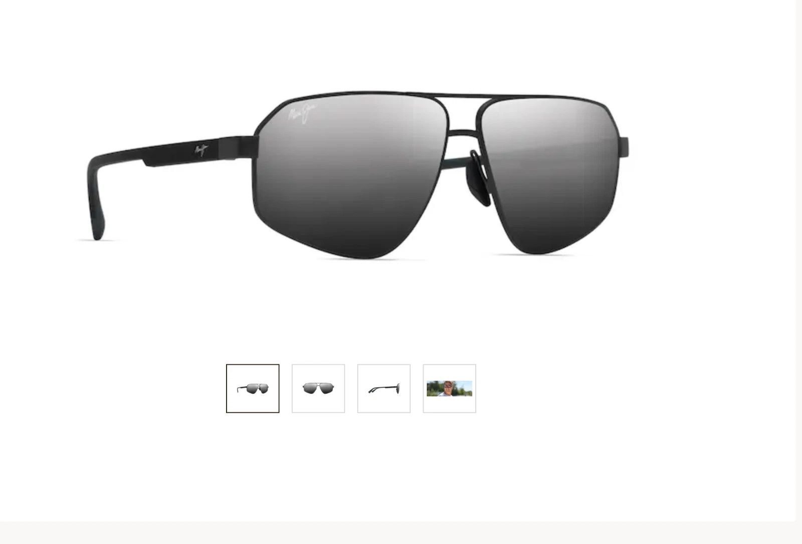 Maui Jim MAUI JIM KEAWĀWA POLAR Aviator Sunglasses Size ONE SIZE - 7 Thumbnail