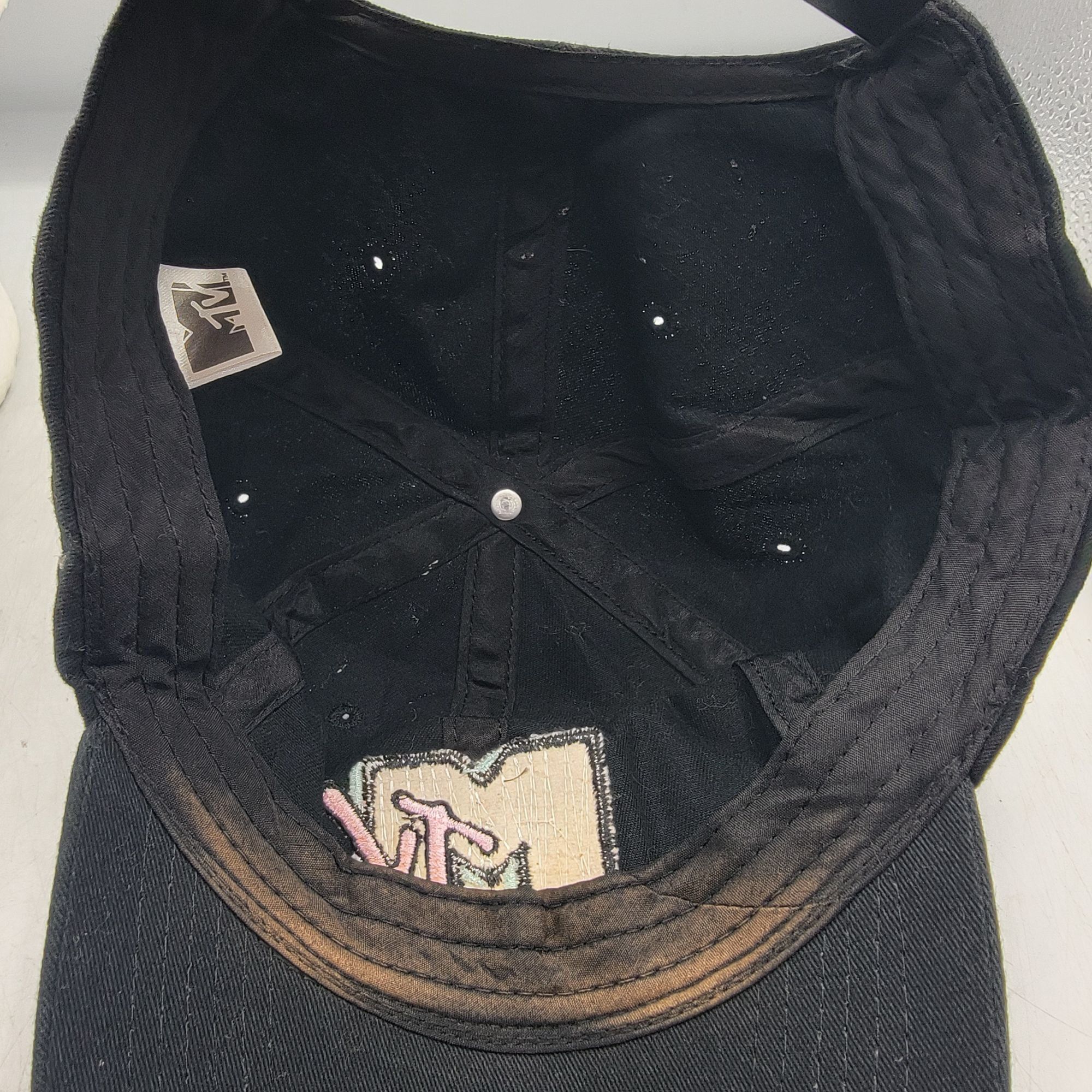 Mtv MTV Music Television Checkered Logo Black Adjustable Hat Cap Size ONE SIZE - 7 Thumbnail