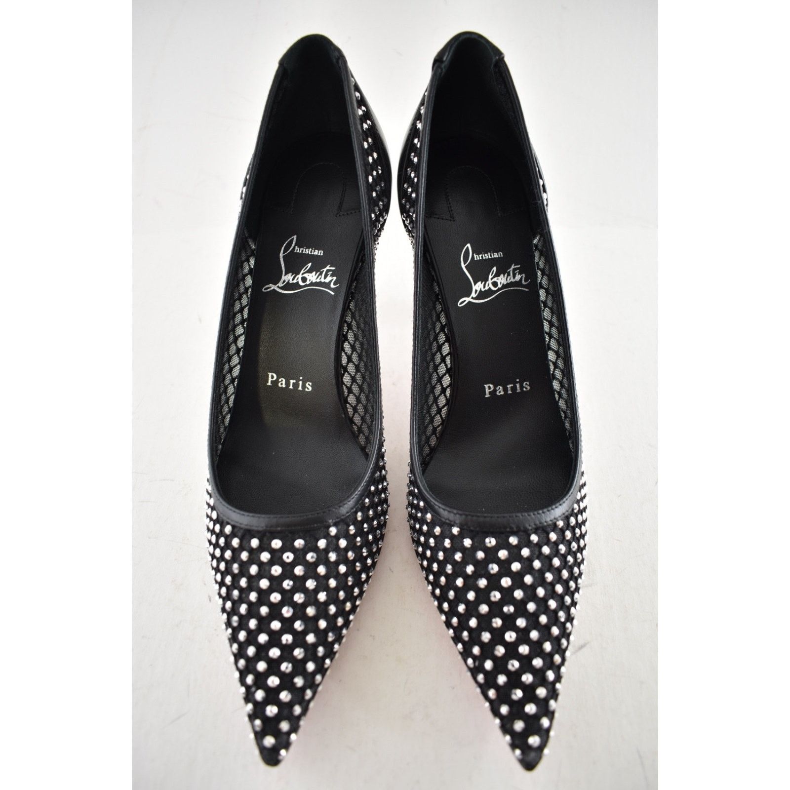 Christian Louboutin Christian Louboutin Apostropha Mesh Strass 80 Heel Pump 36.5 Size US 6.5 / IT 36.5 - 8 Thumbnail