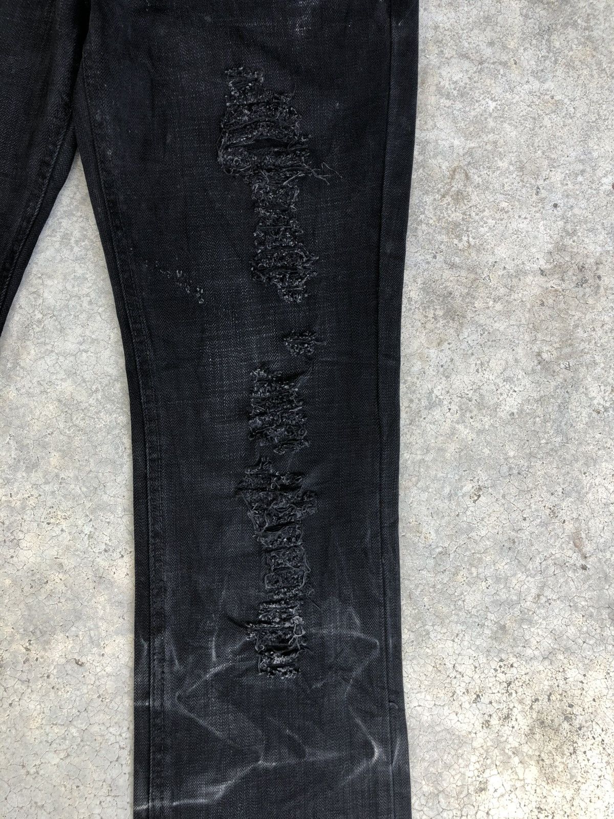 Who Decides War Philsdox Flared Jeans Bootcut Distressed Size US 31 - 9 Thumbnail