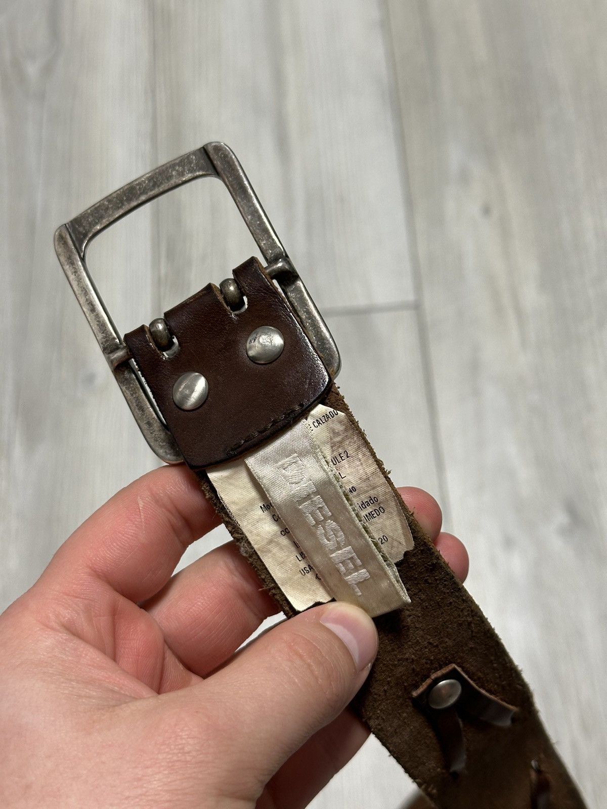 Diesel Very Rare! Vintage Diesel Leather Belt Size ONE SIZE - 5 Thumbnail