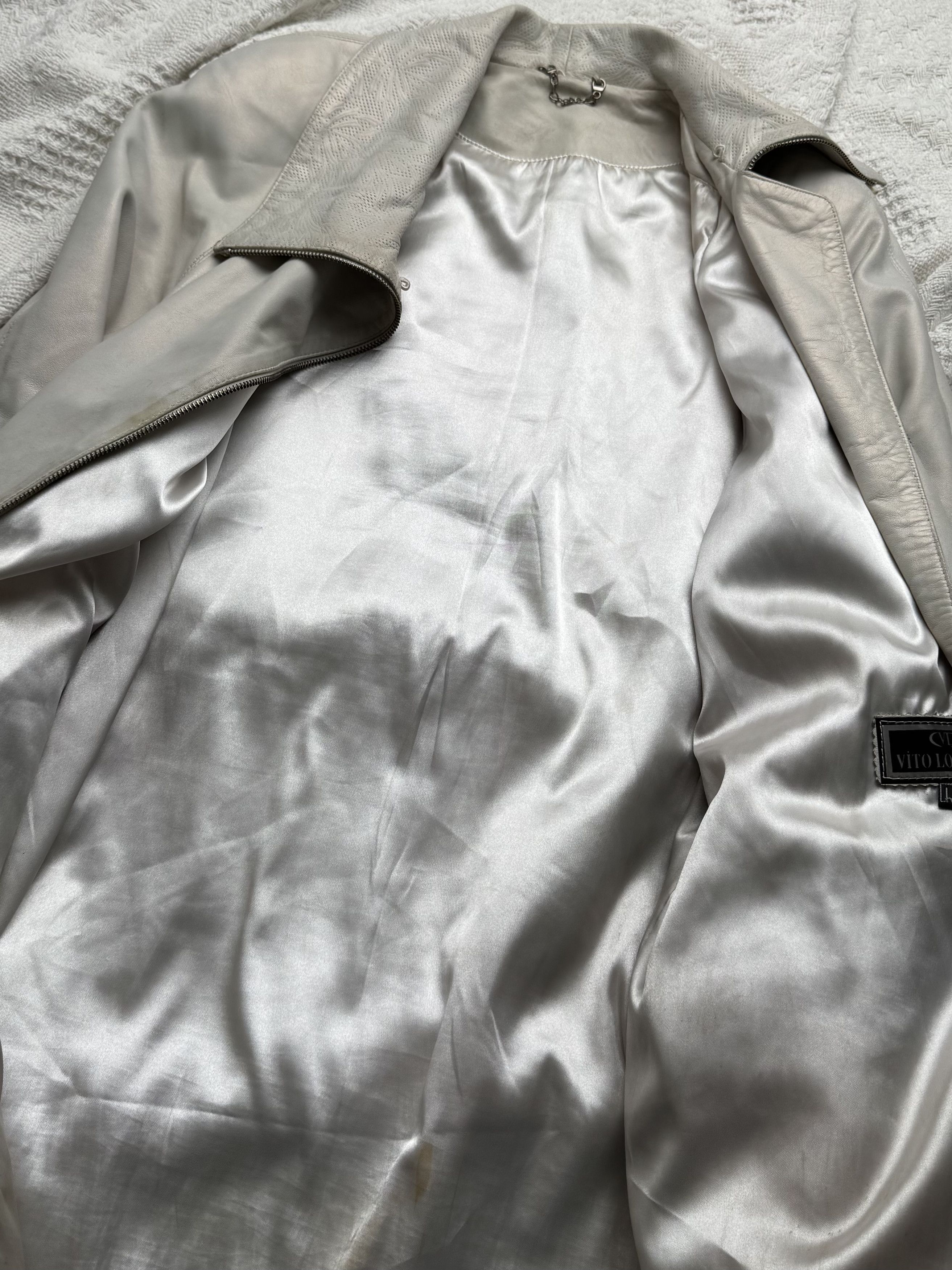Vintage Vintage Leather Coat Zip Front Longline Oversized Jacket Size L / US 10 / IT 46 - 11 Thumbnail