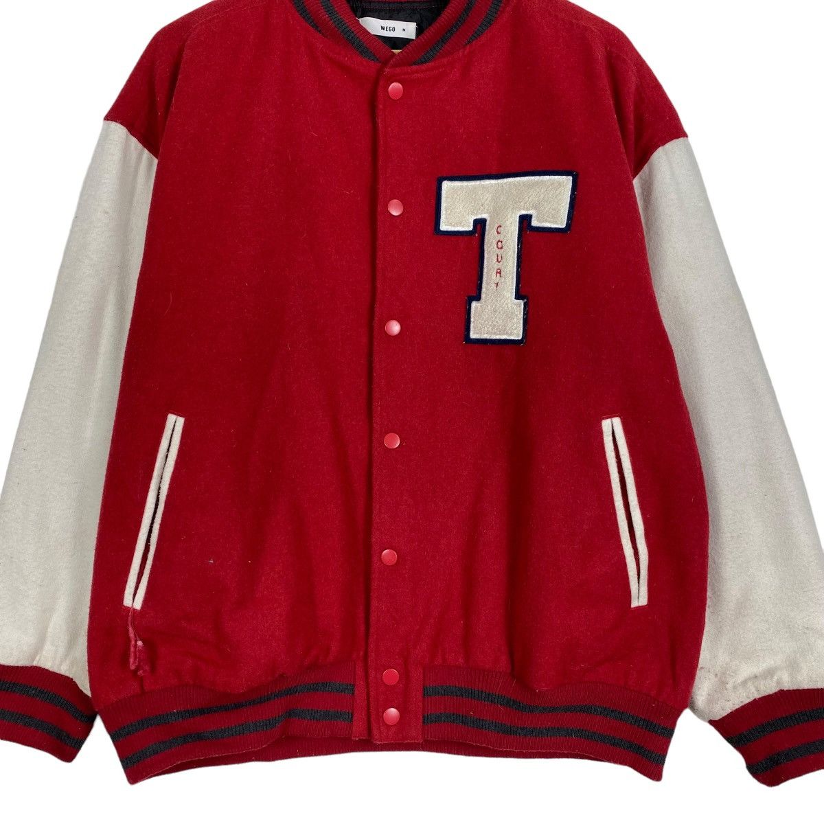 Japanese Brand Wego T-Court varsity wool jacket Size US M / EU 48-50 / 2 - 5 Thumbnail
