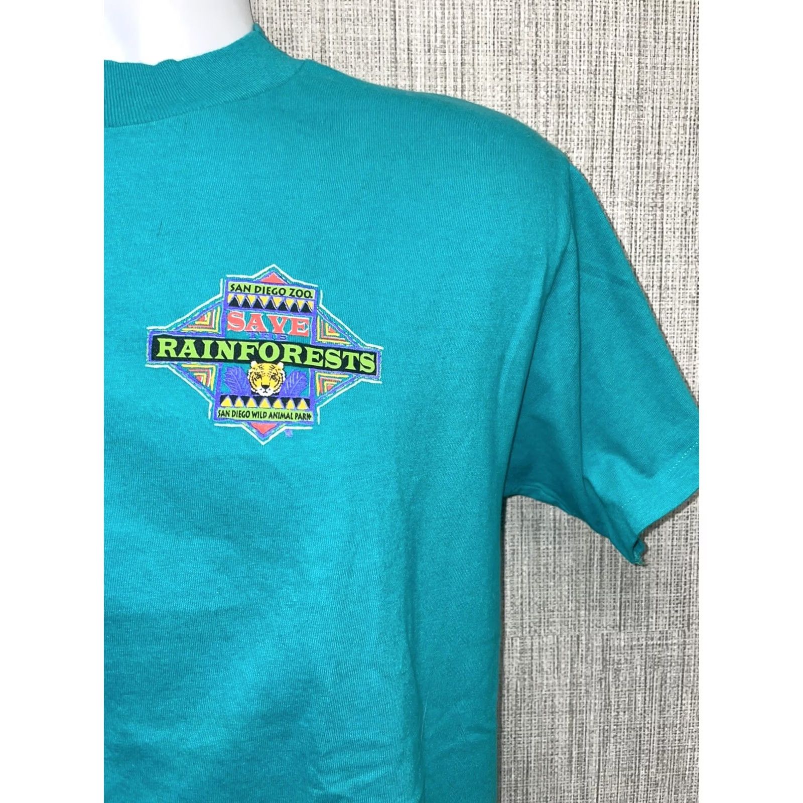 Hanes Hanes Beefy Adult M USA T-Shirt Blue Graphic Men M San Diego Zoo USA Shirt Mens Blue Size US M / EU 48-50 / 2 - 4 Thumbnail