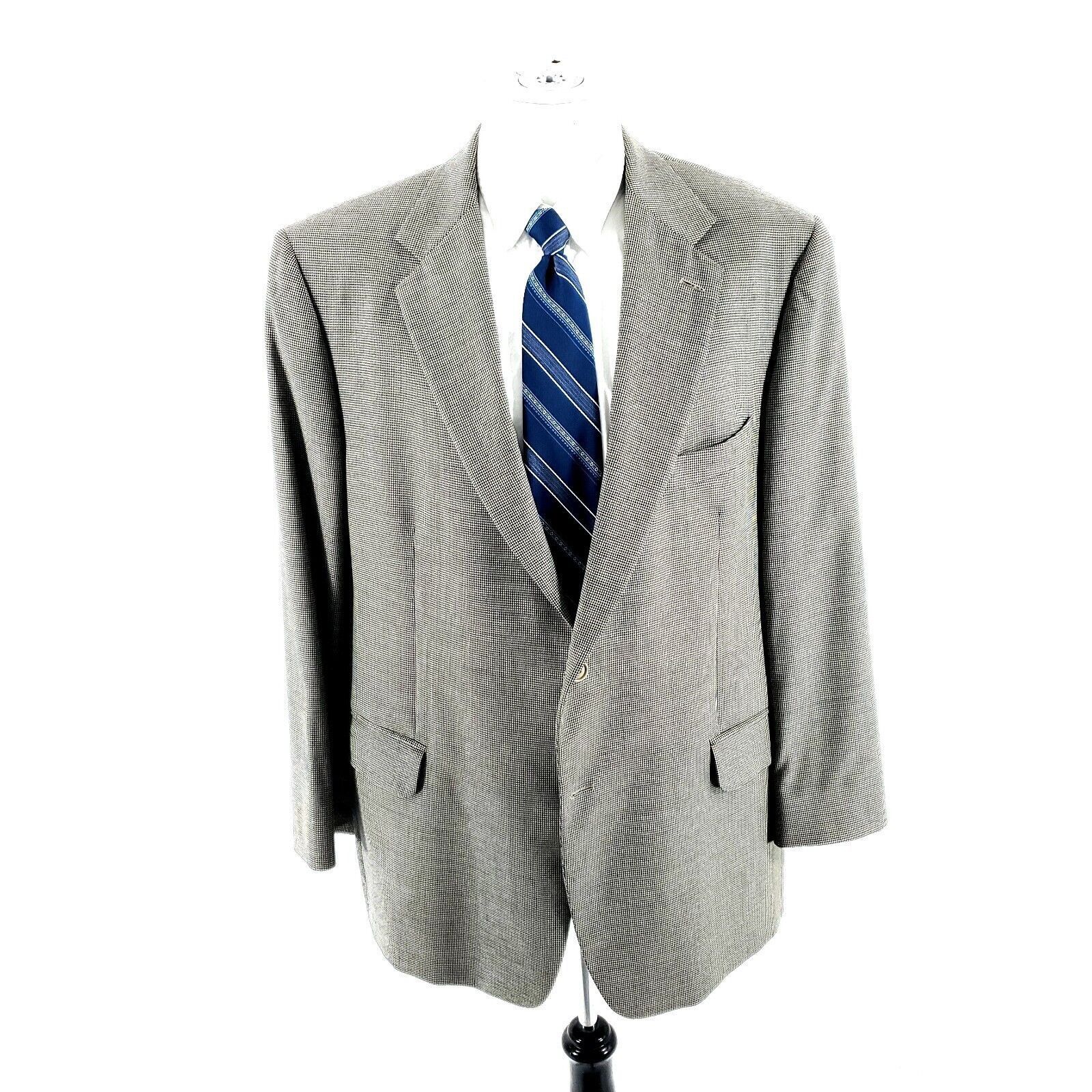 Brooks Brothers Worsted Wool 2 Button Sport Coat 44R Black T