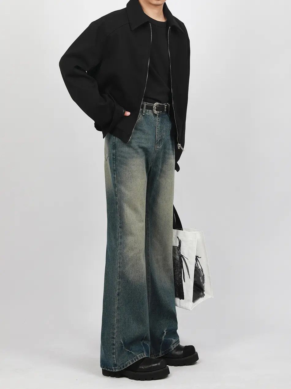 Japanese Brand × Jean Retro loose straight leg micro flared jeans Size US 30 / EU 46 - 5 Thumbnail