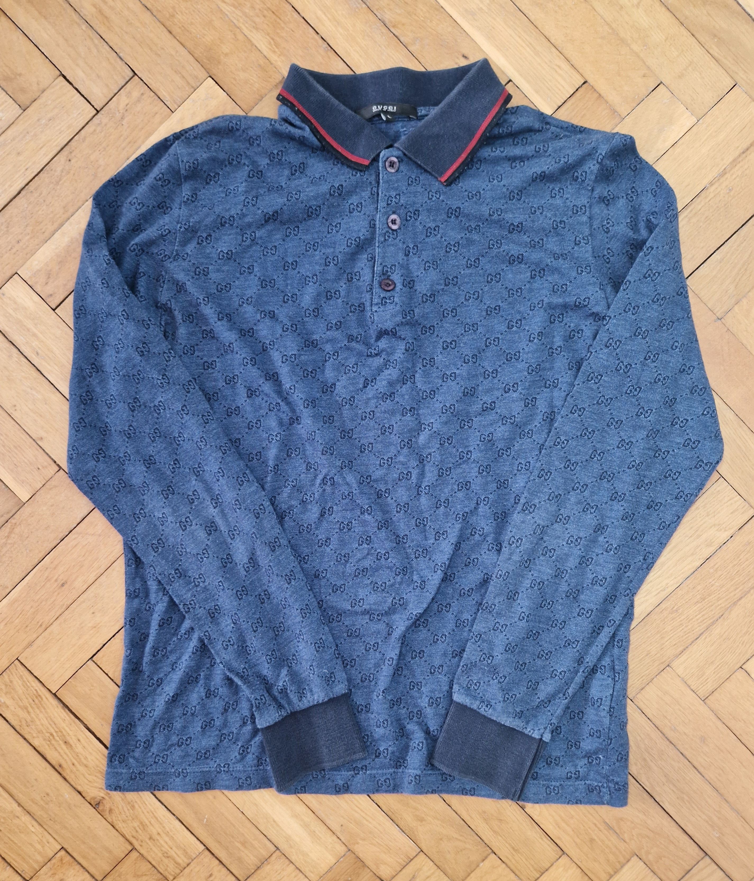 Gucci monogram longsleeve polo shirt